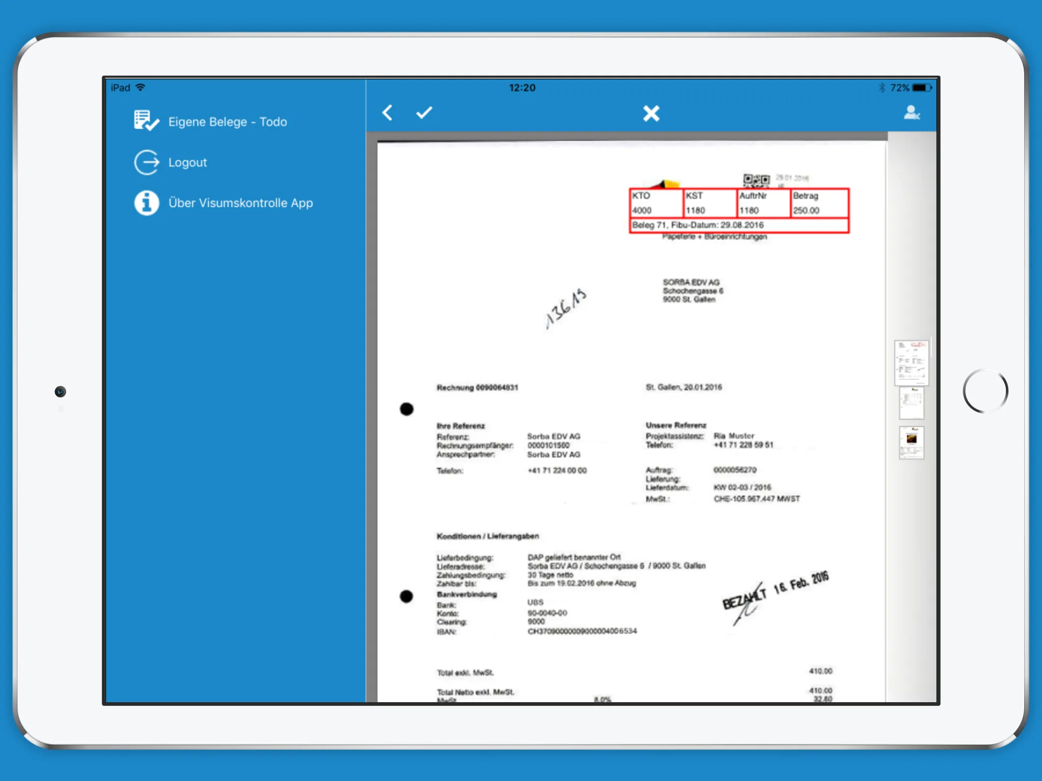 SORBA Visumskontrolle | Indus Appstore | Screenshot