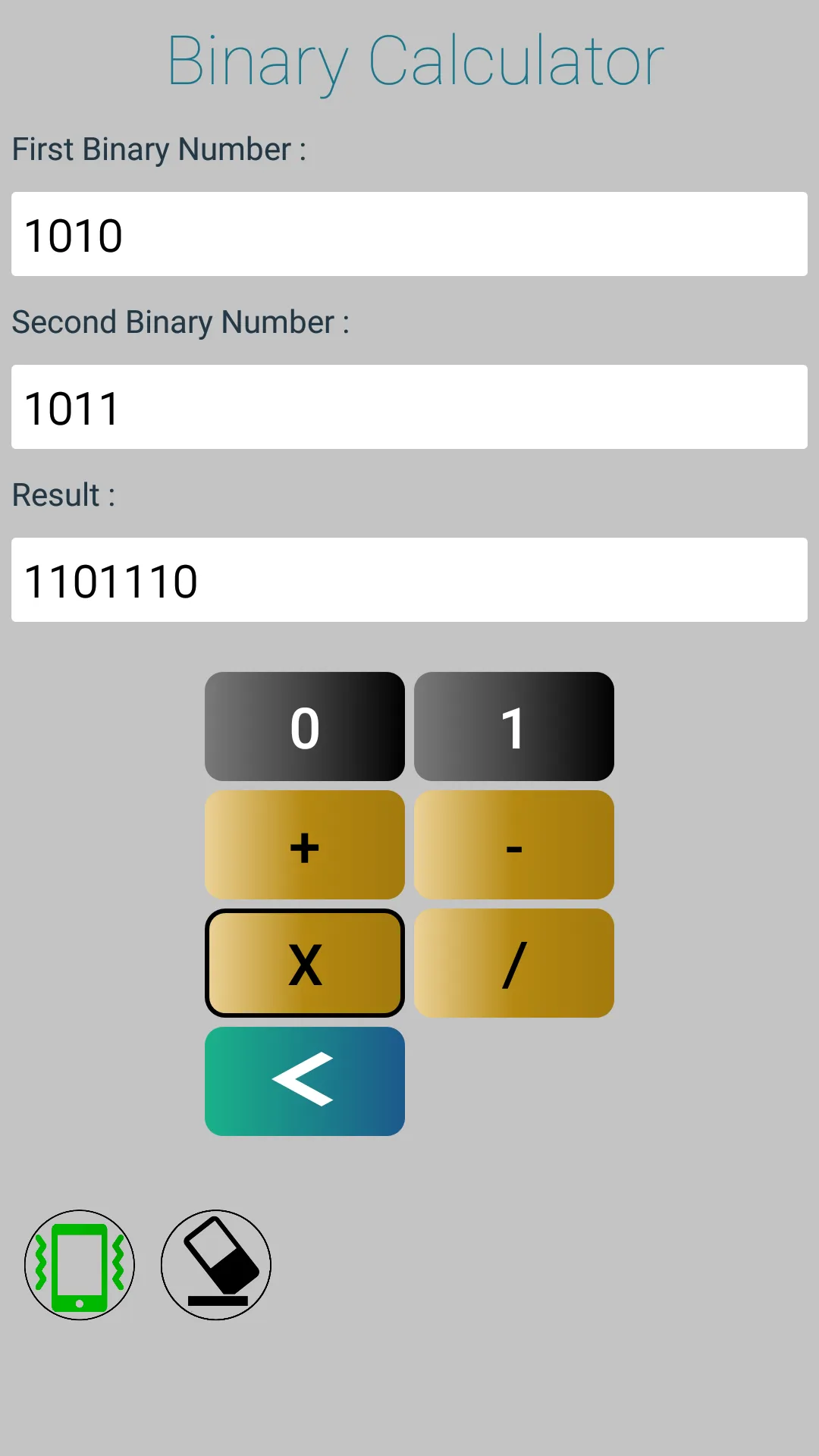 Binary Calculator | Indus Appstore | Screenshot