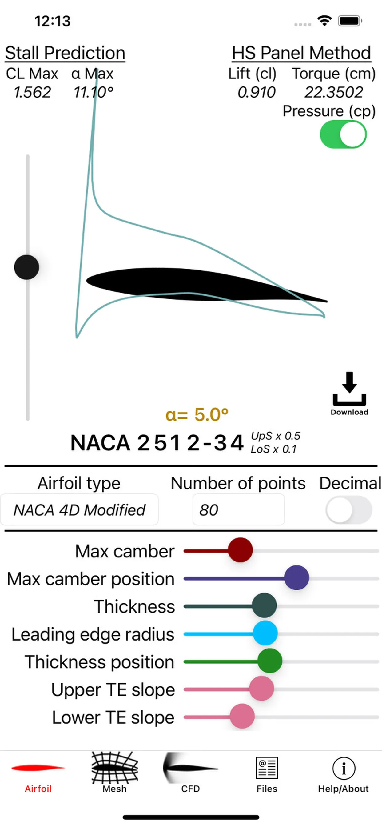 Airfoil Design | Indus Appstore | Screenshot