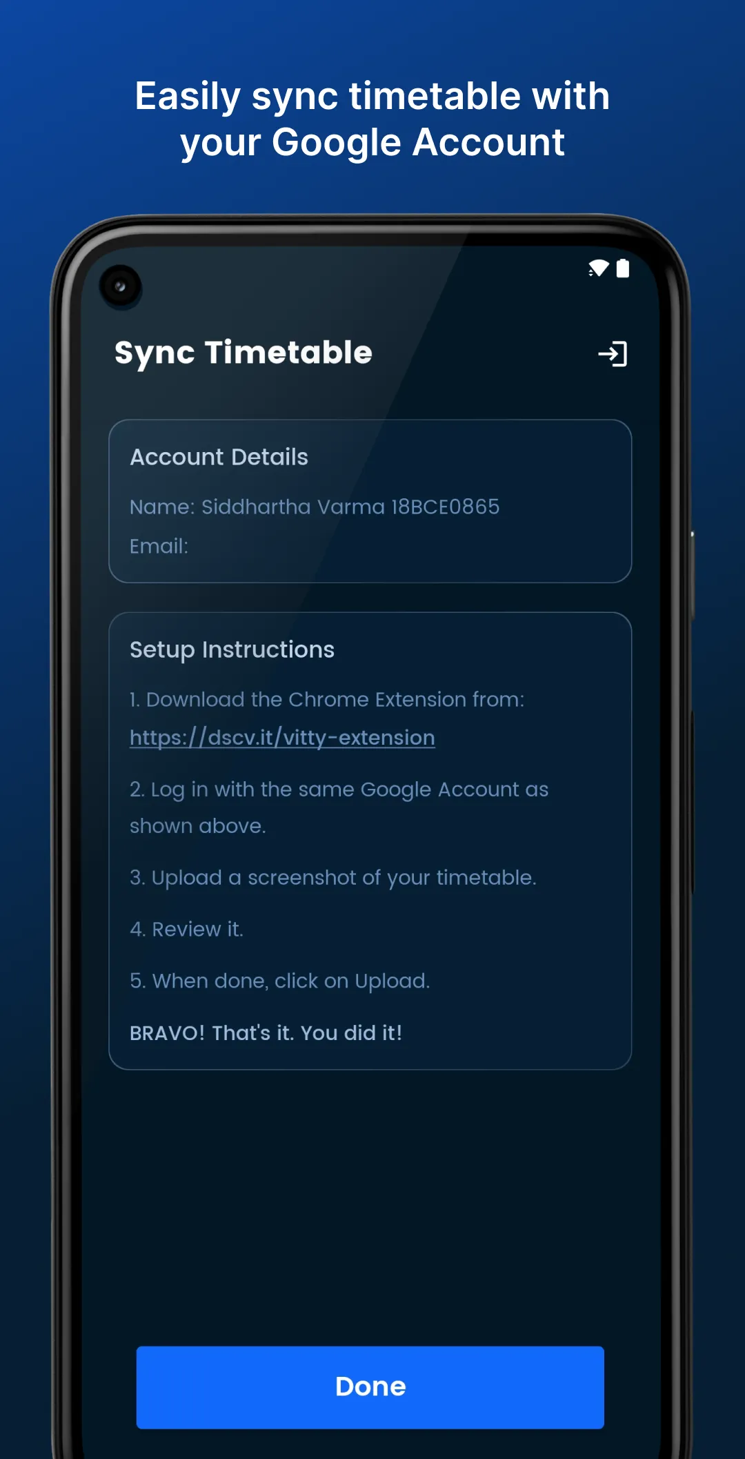 VITTY - VIT Timetable App | Indus Appstore | Screenshot