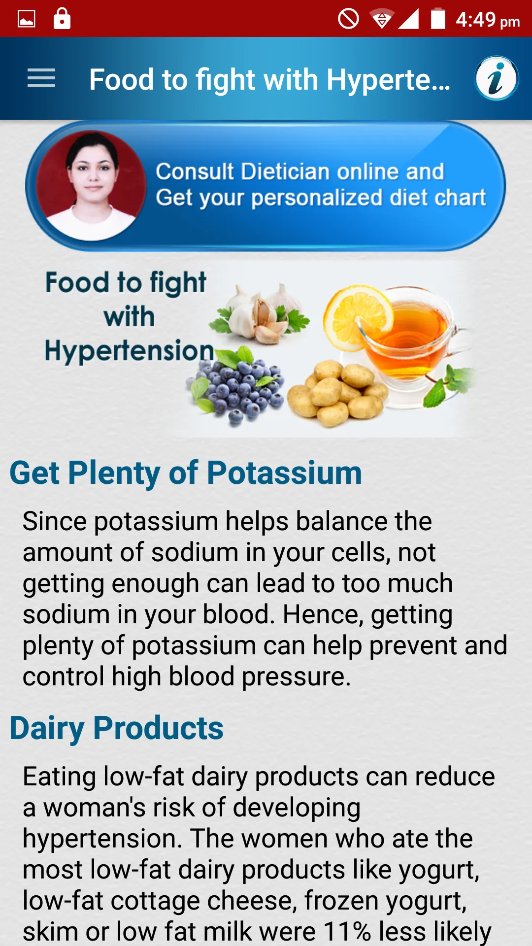 High Blood Pressure Diet Tips | Indus Appstore | Screenshot