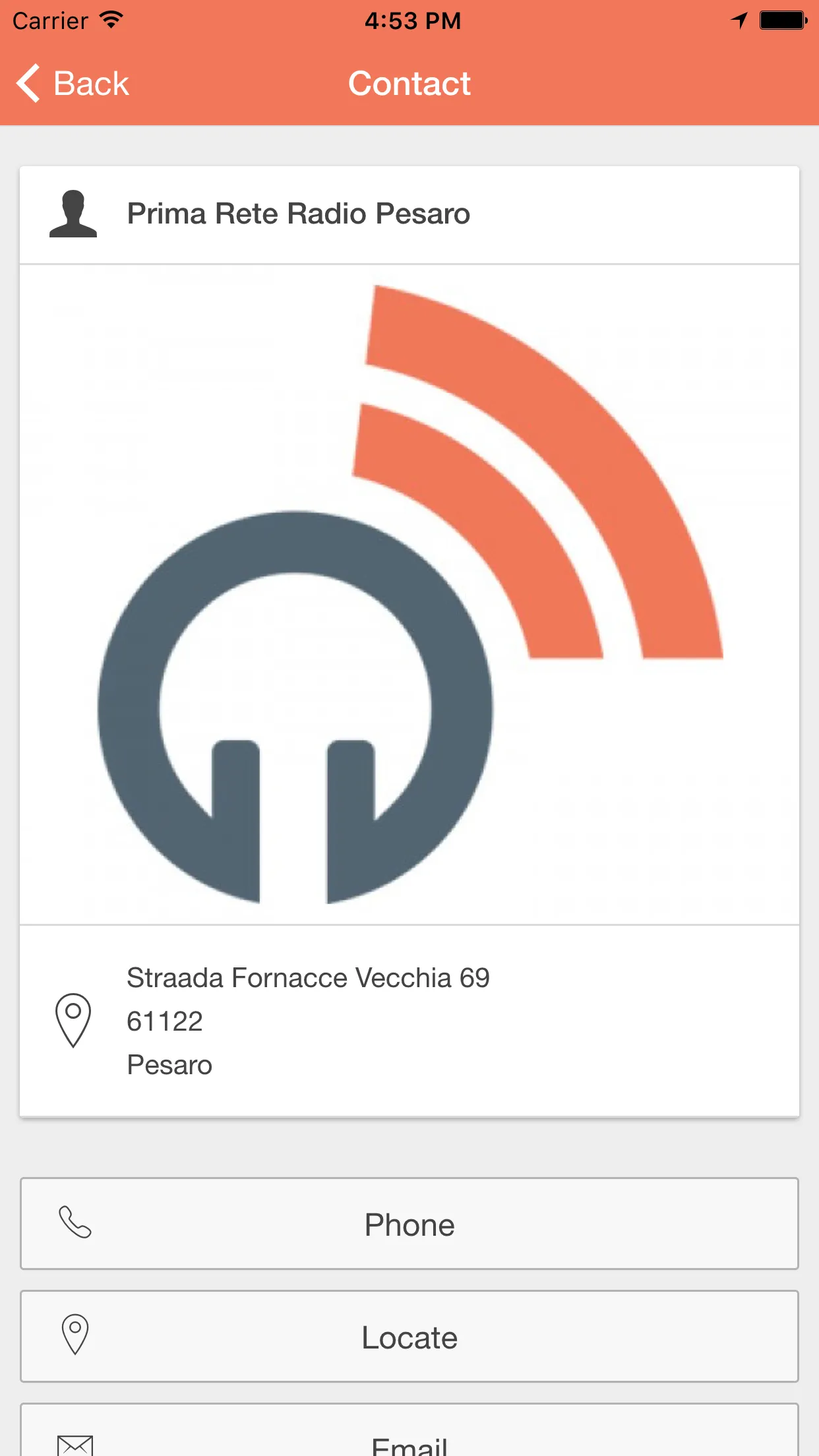 Prima Rete Radio Pesaro | Indus Appstore | Screenshot