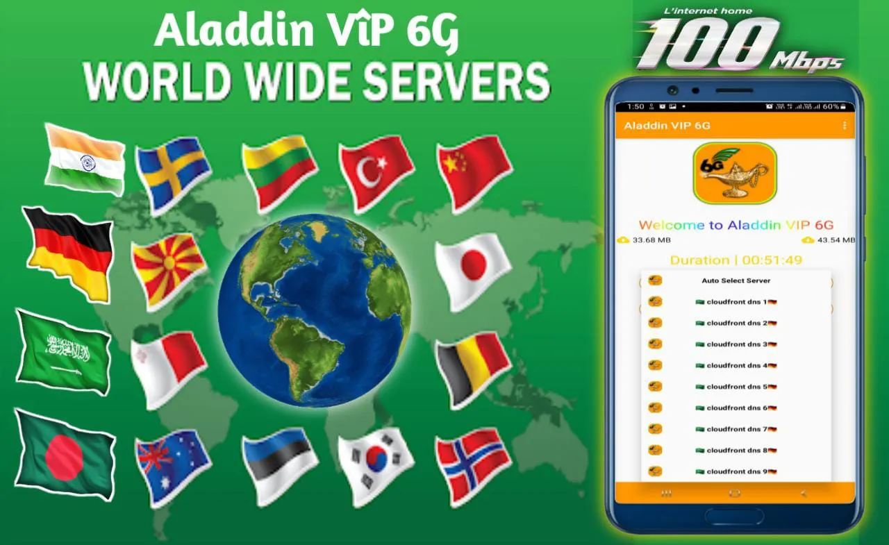 Aladdin VIP 6G-Secure Fast VPN | Indus Appstore | Screenshot