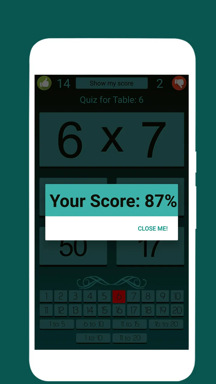 Math Tables with Quiz - Audio | Indus Appstore | Screenshot