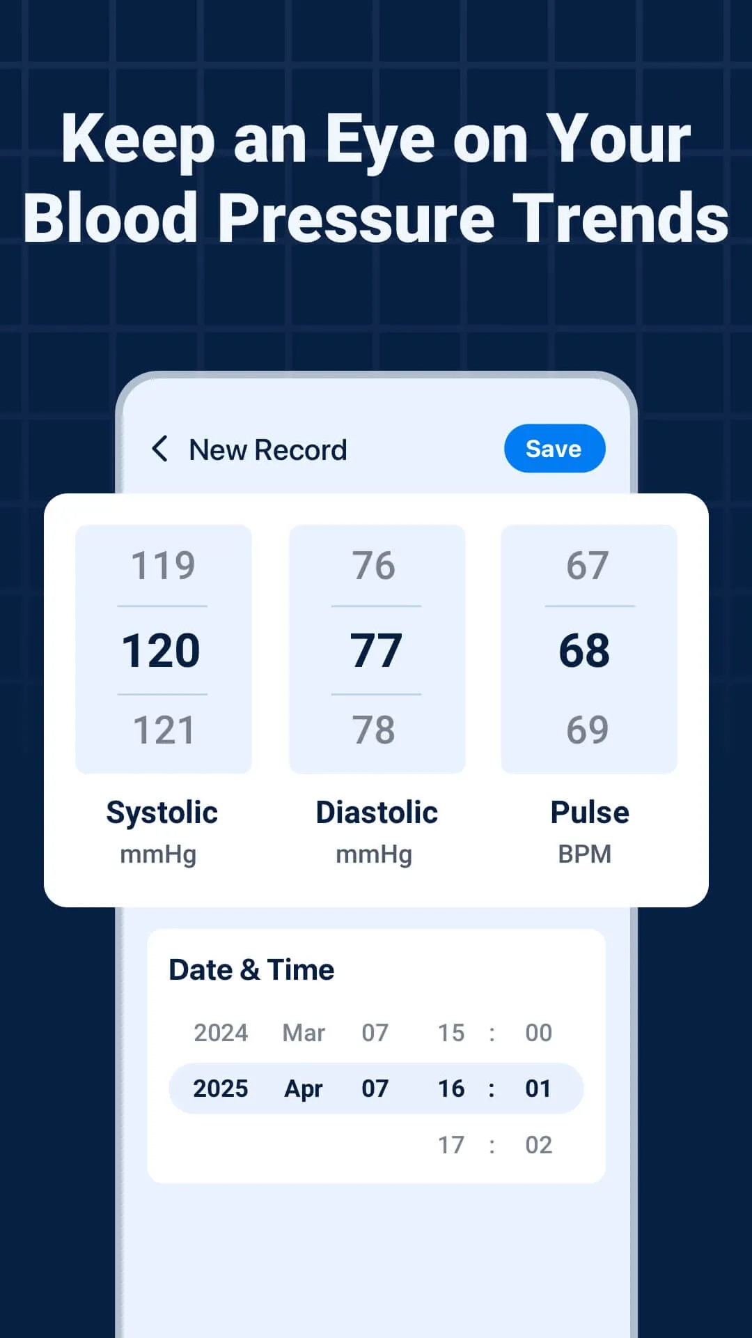 Blood Sugar&Pressure: iCardio | Indus Appstore | Screenshot