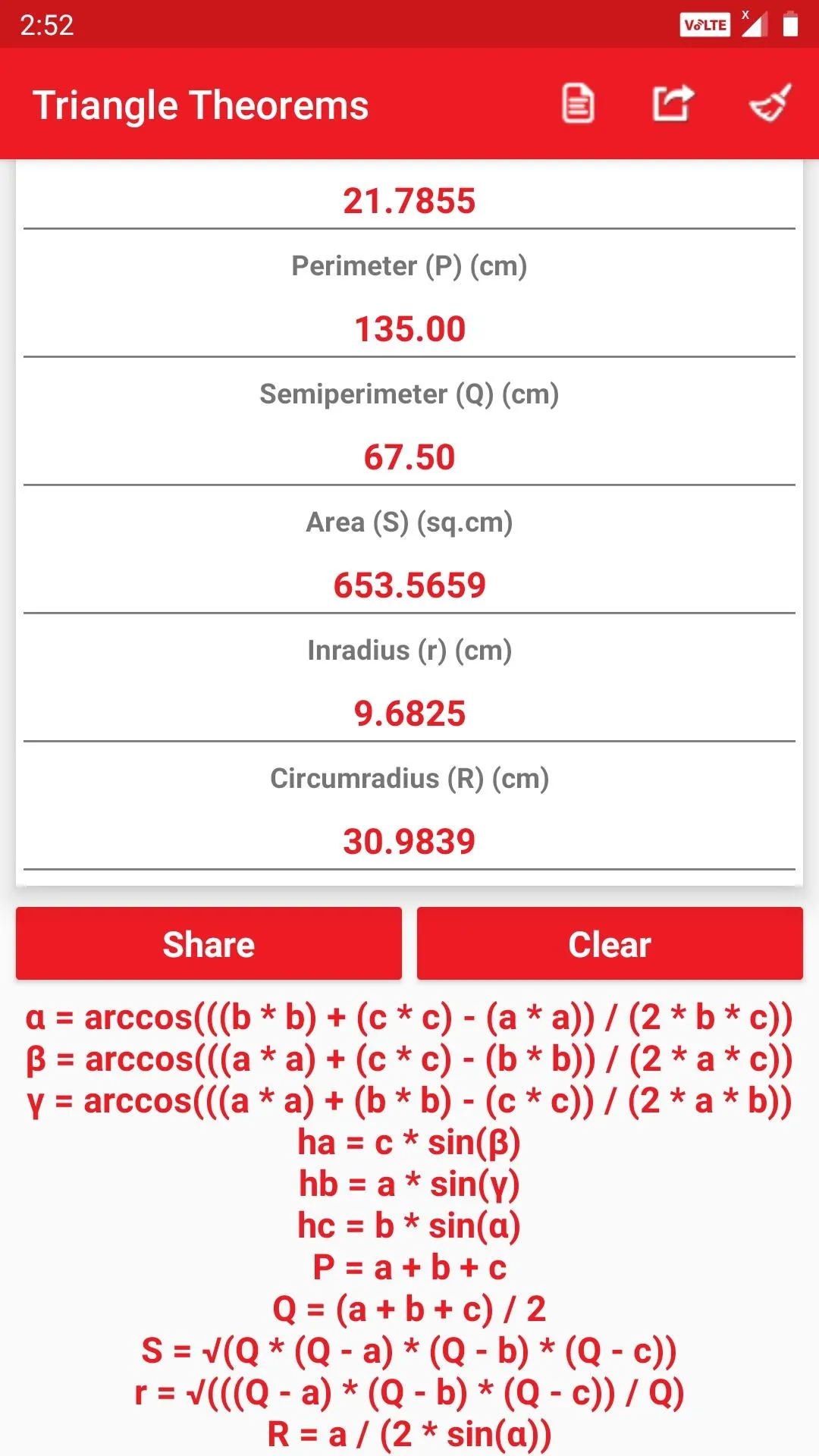 Triangle Calculator | Indus Appstore | Screenshot