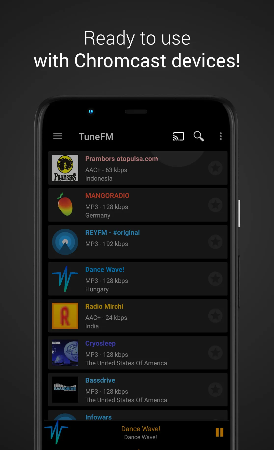 Internet Radio Player - TuneFm | Indus Appstore | Screenshot