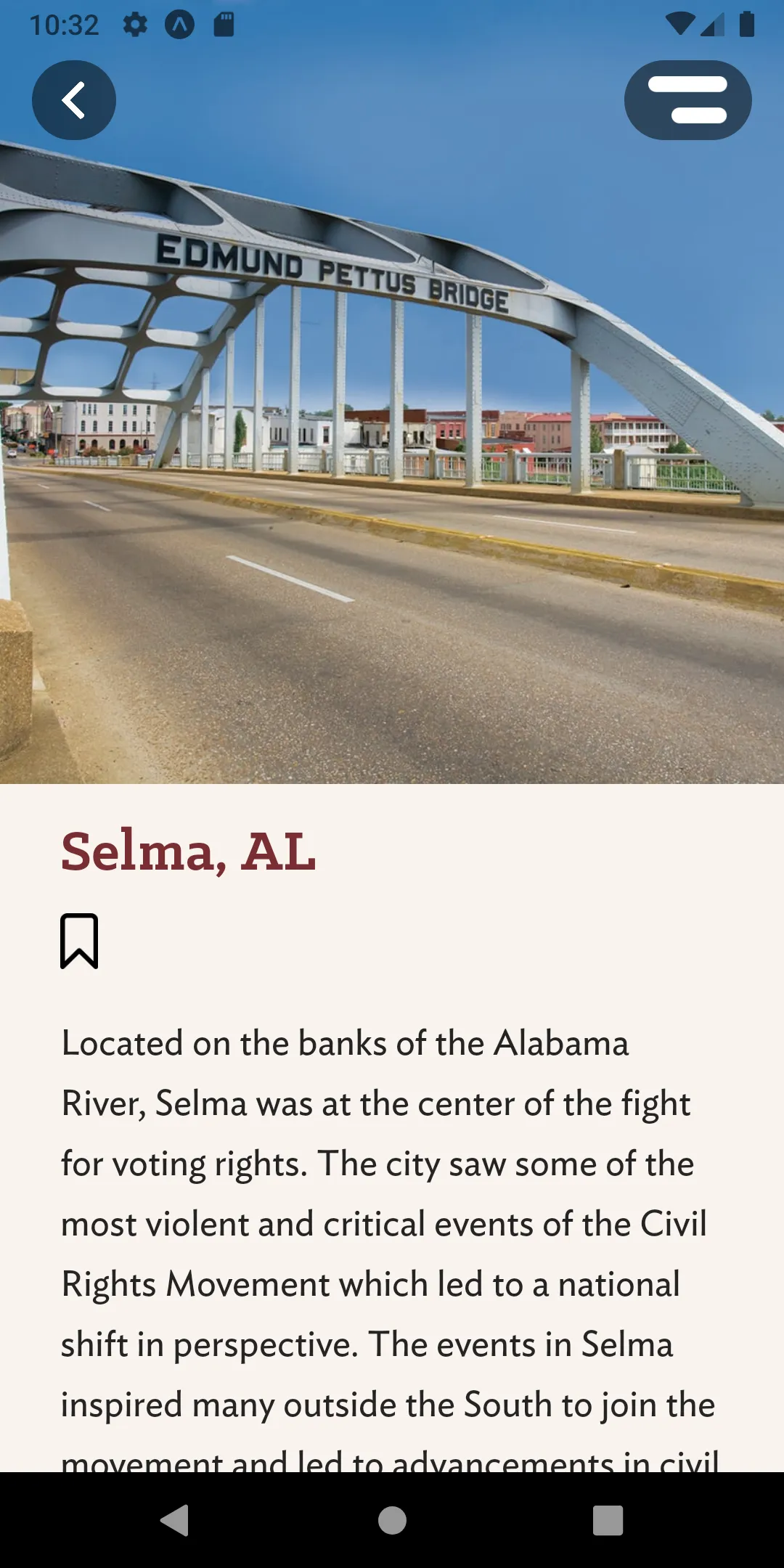 The Alabama Civil Rights Trail | Indus Appstore | Screenshot