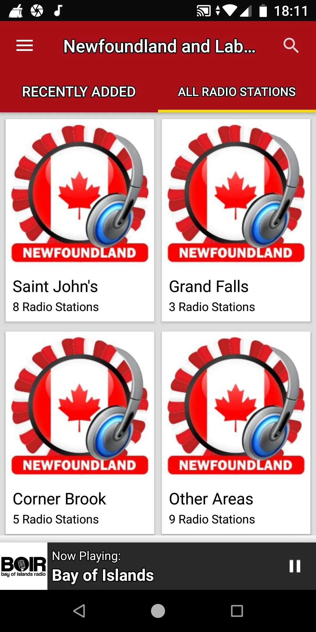 Newfoundland&Labrador Radios | Indus Appstore | Screenshot