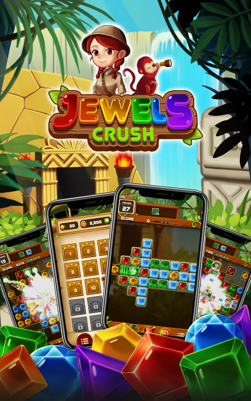 Jewels Crush 2024 (Match 3) | Indus Appstore | Screenshot