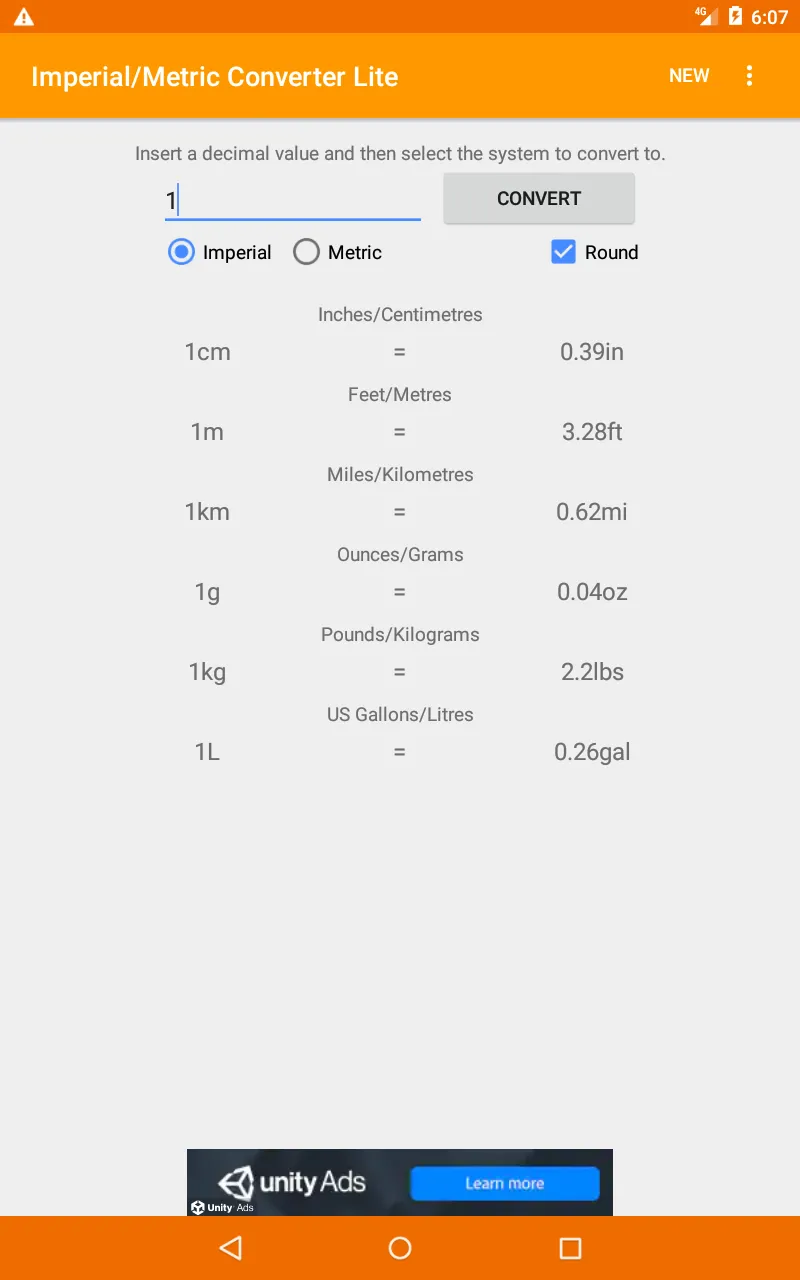 Imperial Metric Converter Lite | Indus Appstore | Screenshot