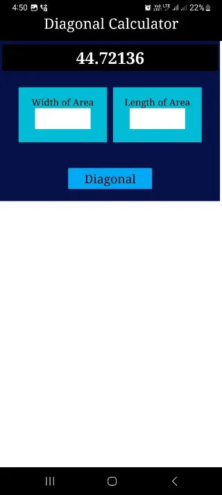 Diagonal Calculator | Indus Appstore | Screenshot