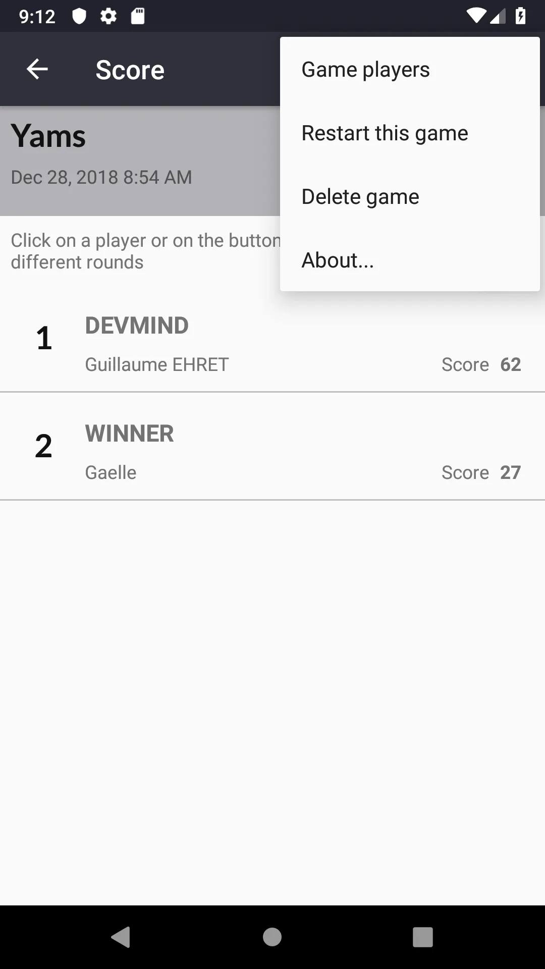 Game scores | Indus Appstore | Screenshot