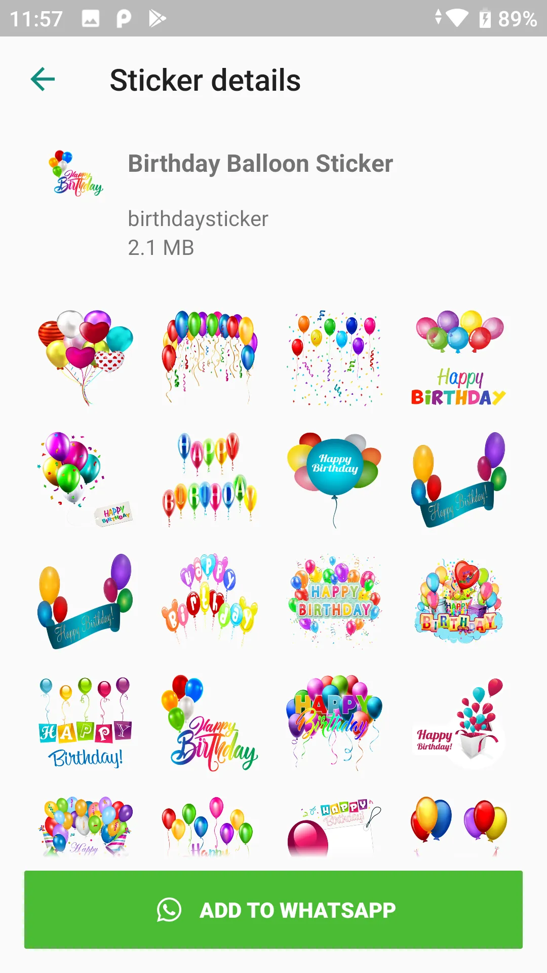 Birthday Stickers - WAStickers | Indus Appstore | Screenshot