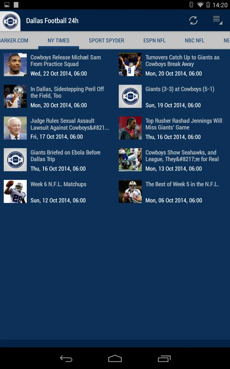 Dallas Football 24h | Indus Appstore | Screenshot