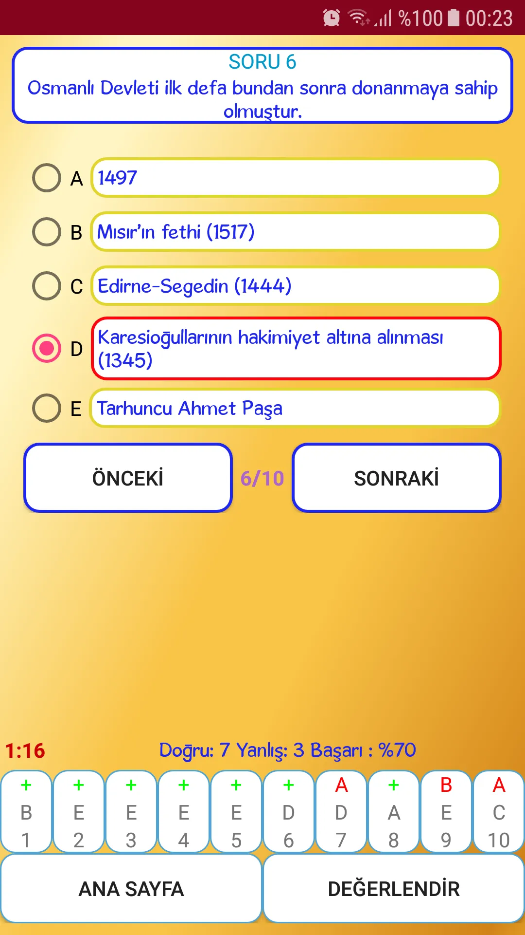 Tarihte İlkler (%100 Öğren) | Indus Appstore | Screenshot