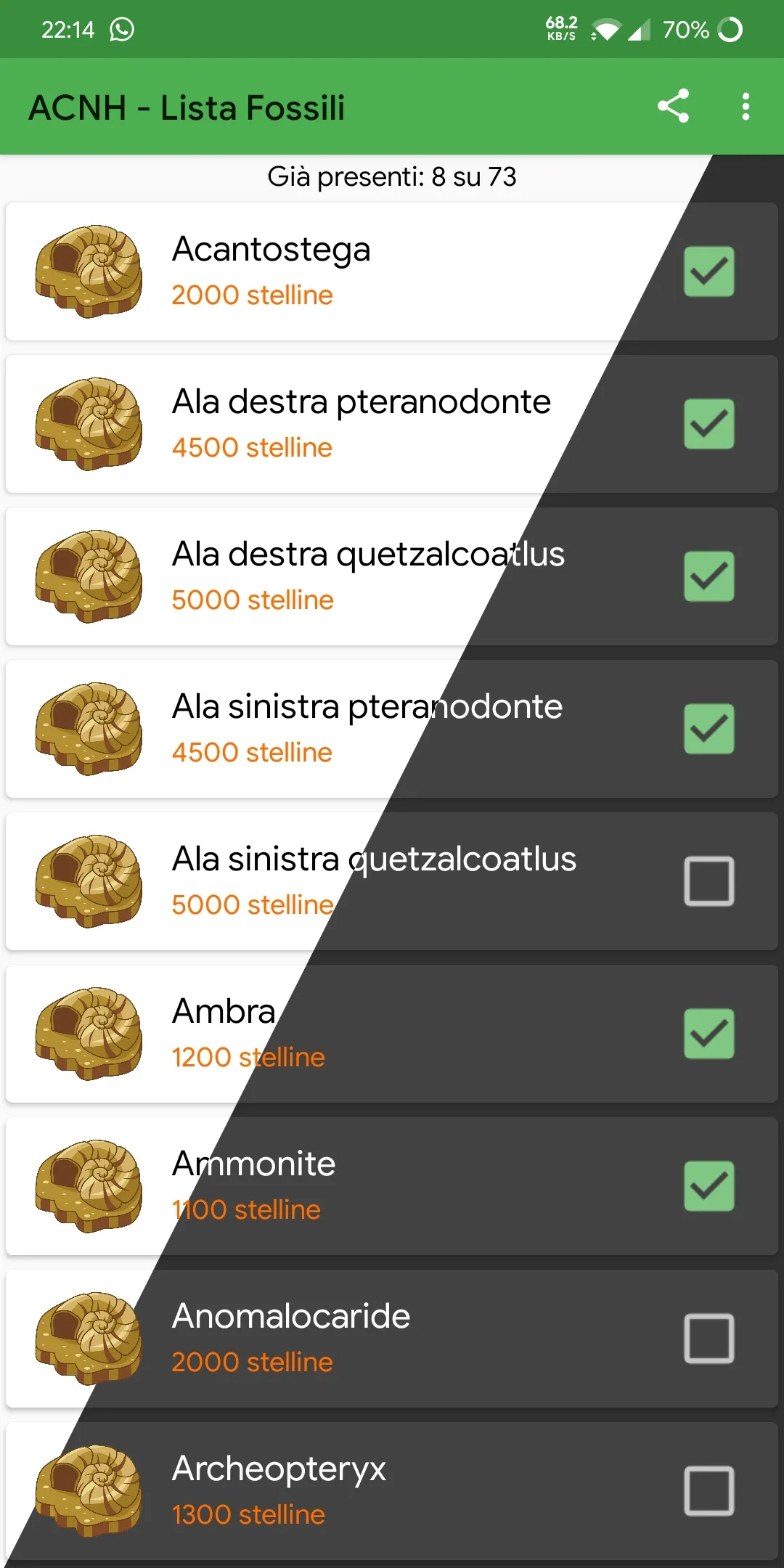 ACNH - Lista Fossili | Indus Appstore | Screenshot