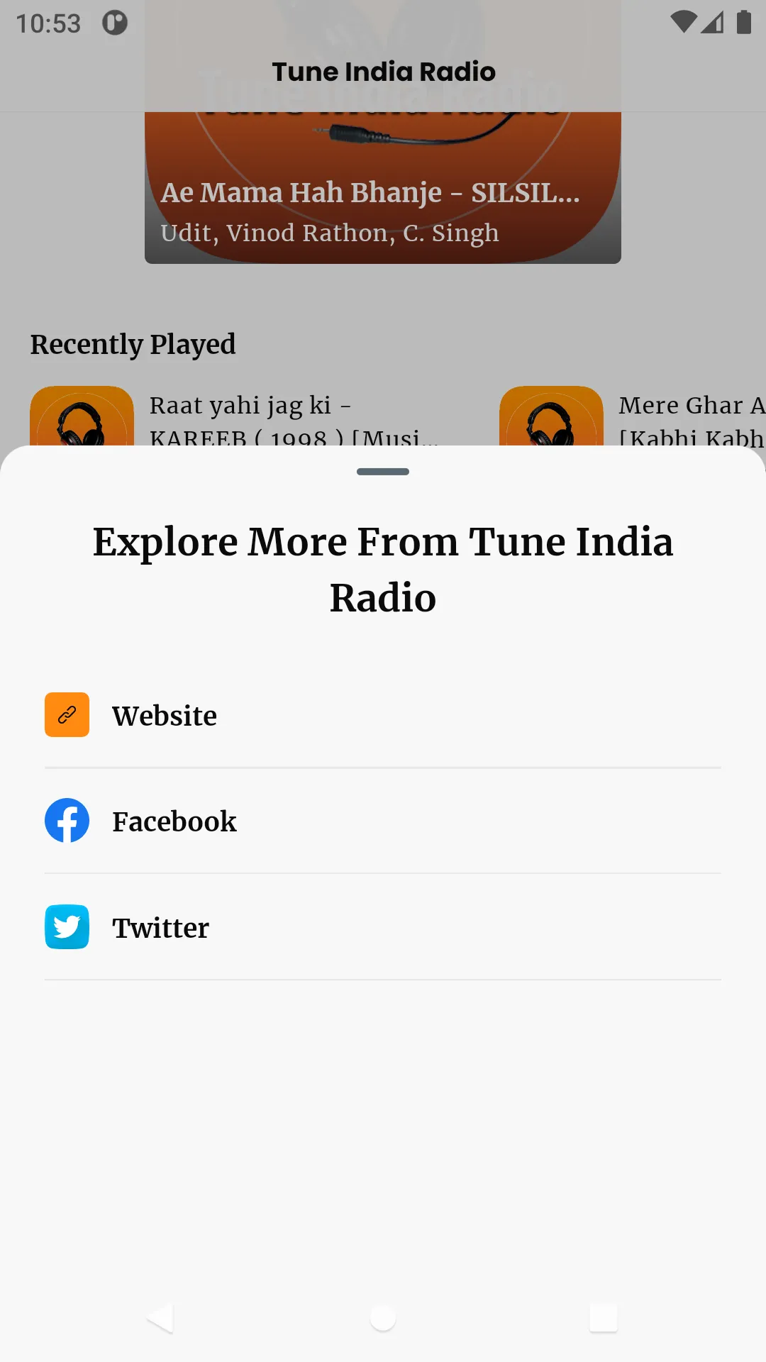 Tune India Radio: Hindi Radio | Indus Appstore | Screenshot