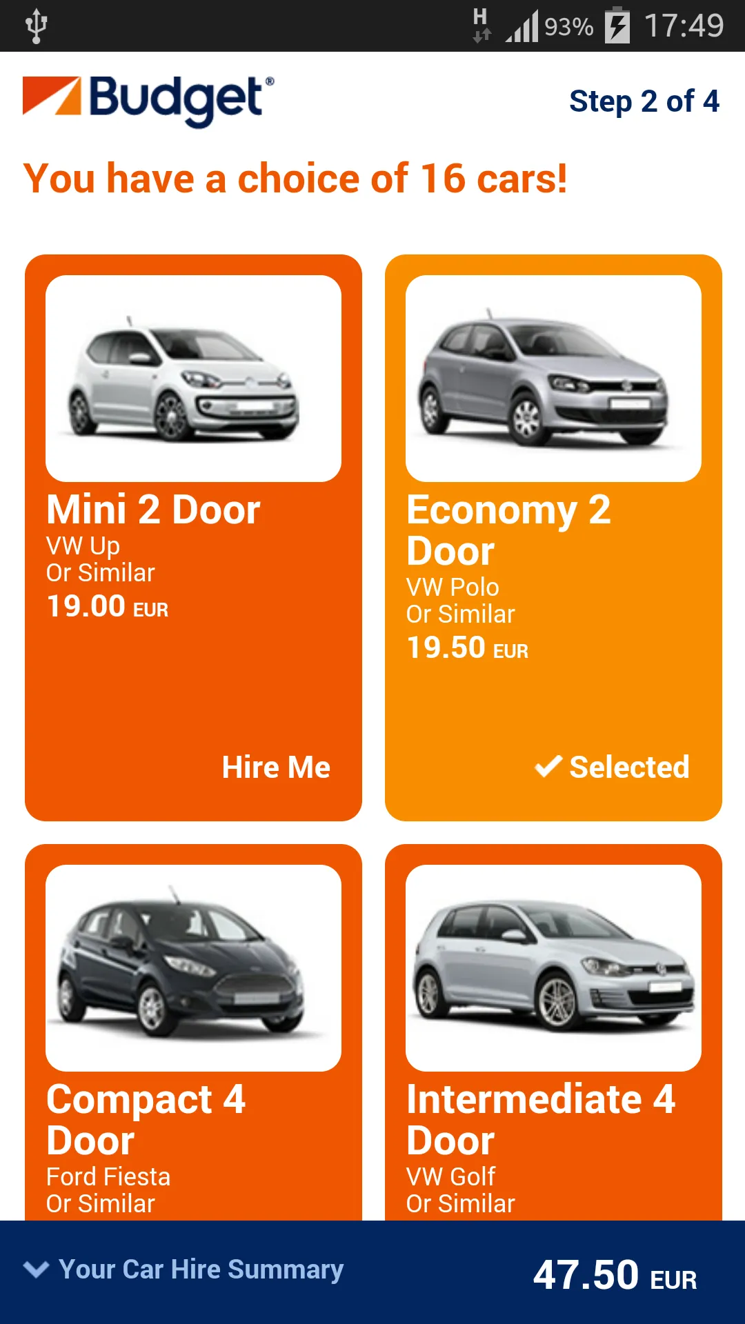 Worldwide Car Hire | Indus Appstore | Screenshot