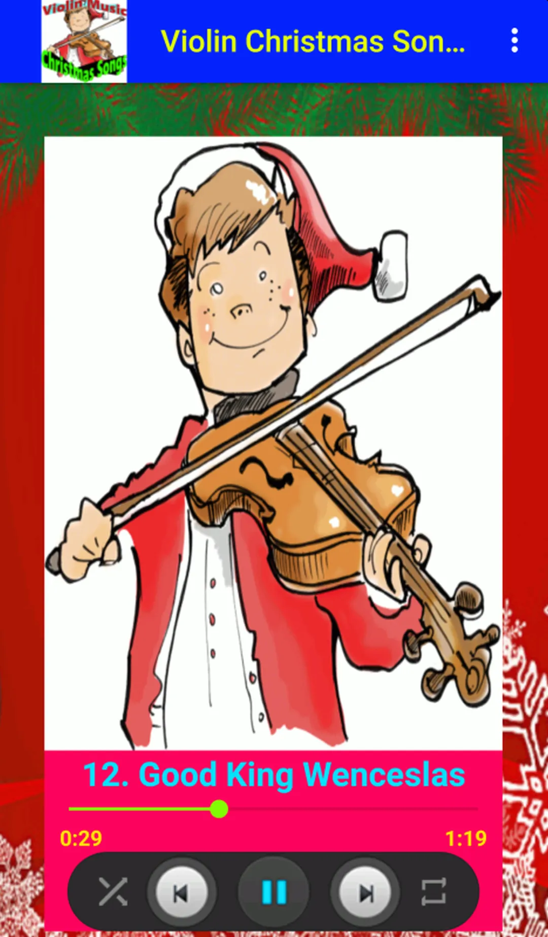 Violin Music of Christmas Song | Indus Appstore | Screenshot