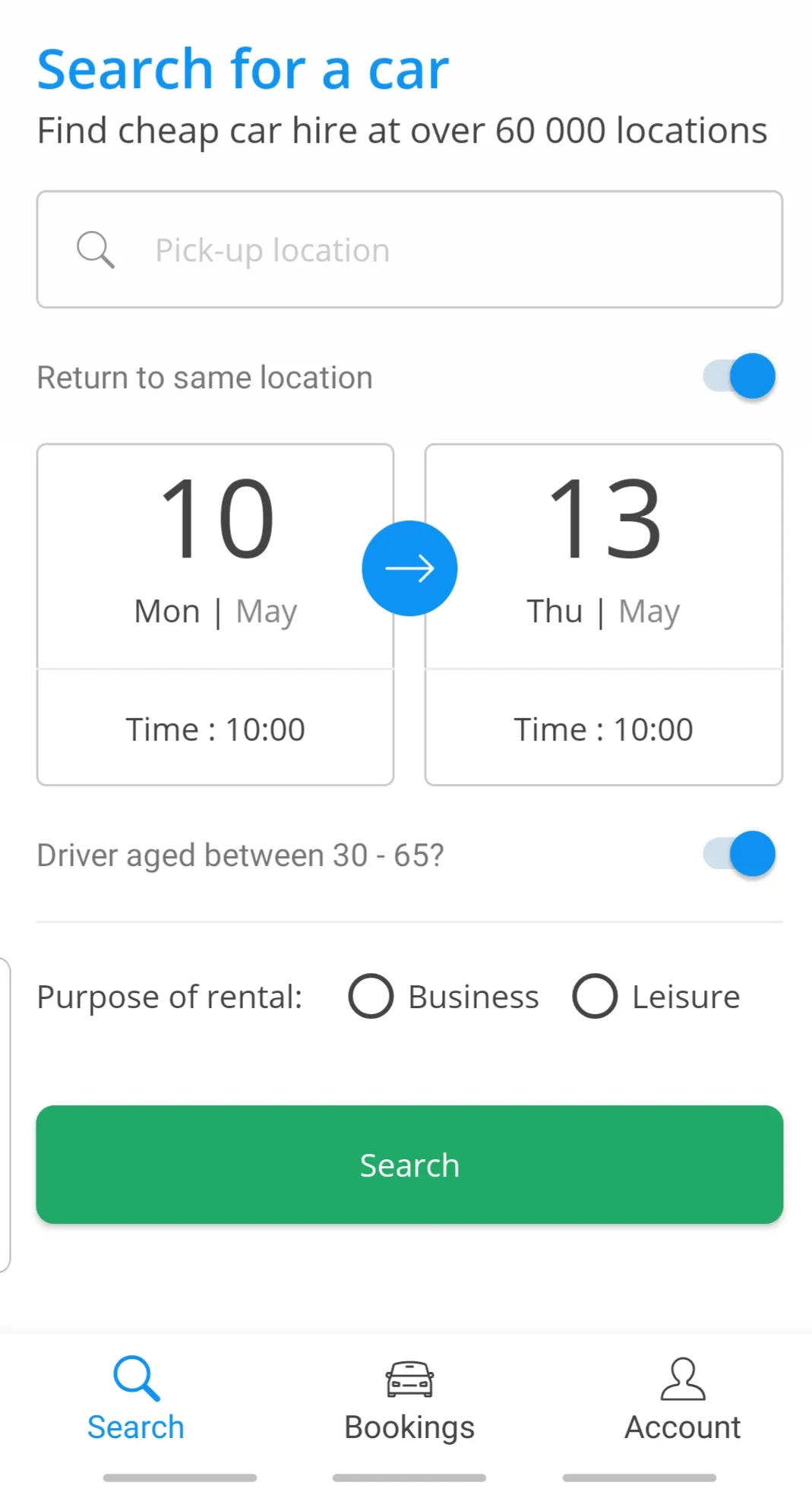 CaR Rent – Cheap Car Rentals | Indus Appstore | Screenshot