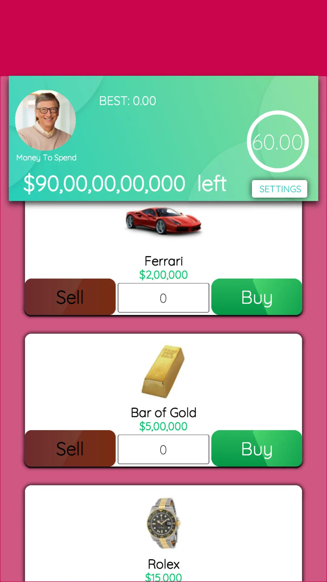 Spend Bill Gates Money | Indus Appstore | Screenshot