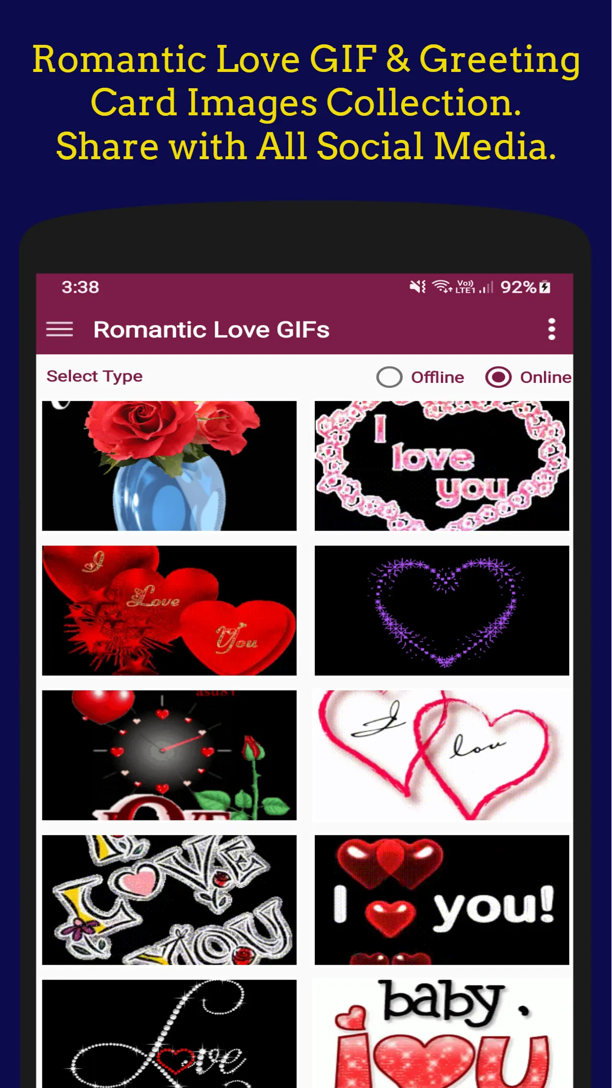 Romantic Love GIF Images | Indus Appstore | Screenshot