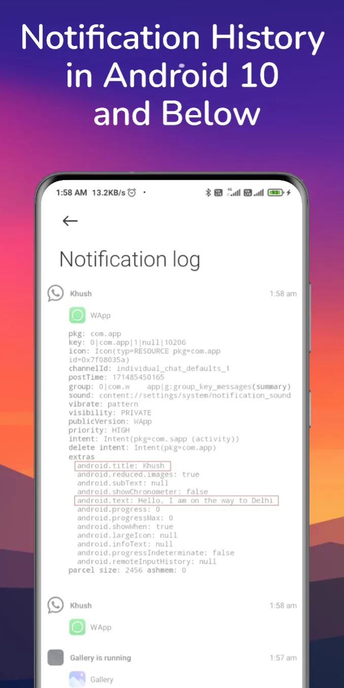 Notification History | Indus Appstore | Screenshot