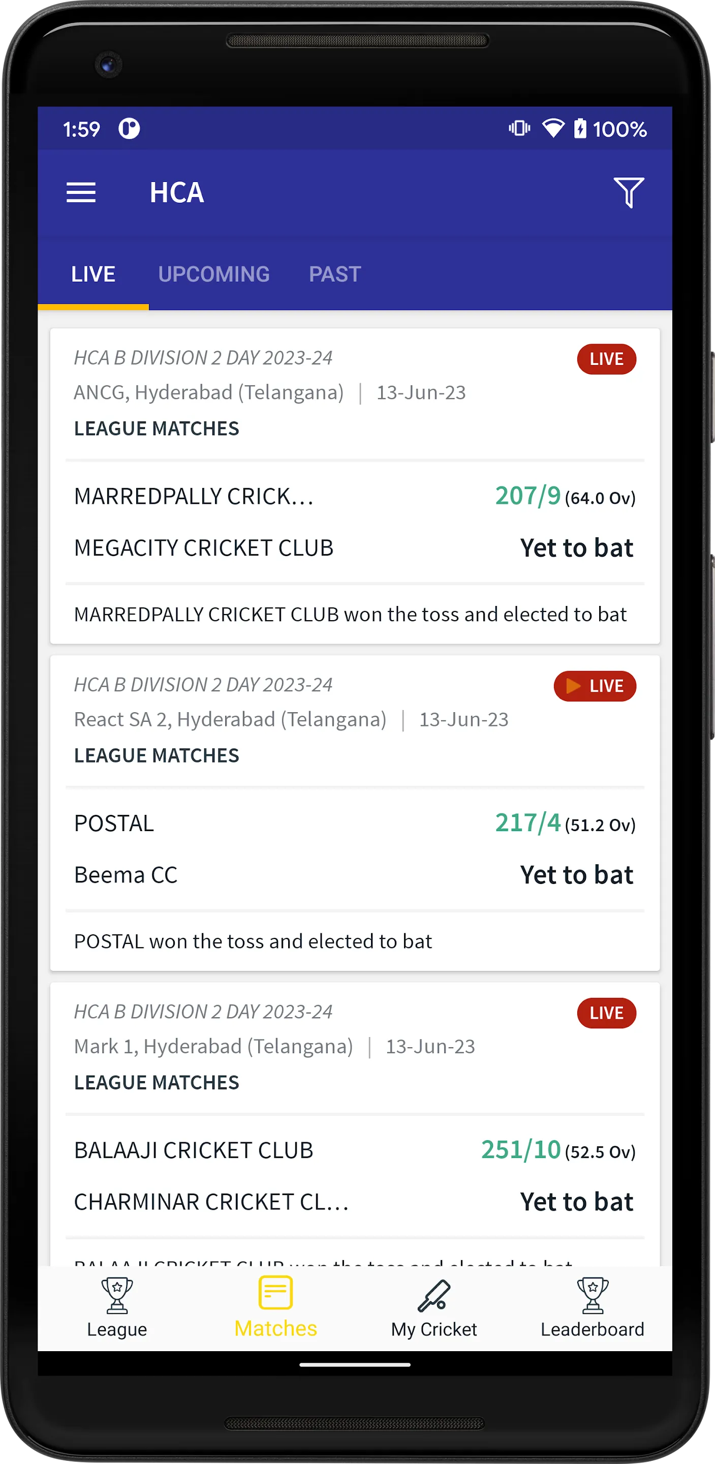 Hyderabad Cricket Association | Indus Appstore | Screenshot