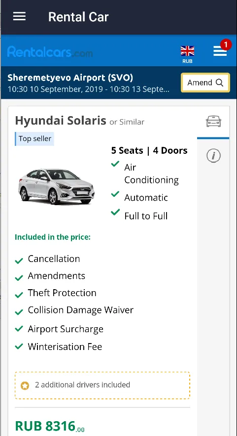 Rental Car | Indus Appstore | Screenshot