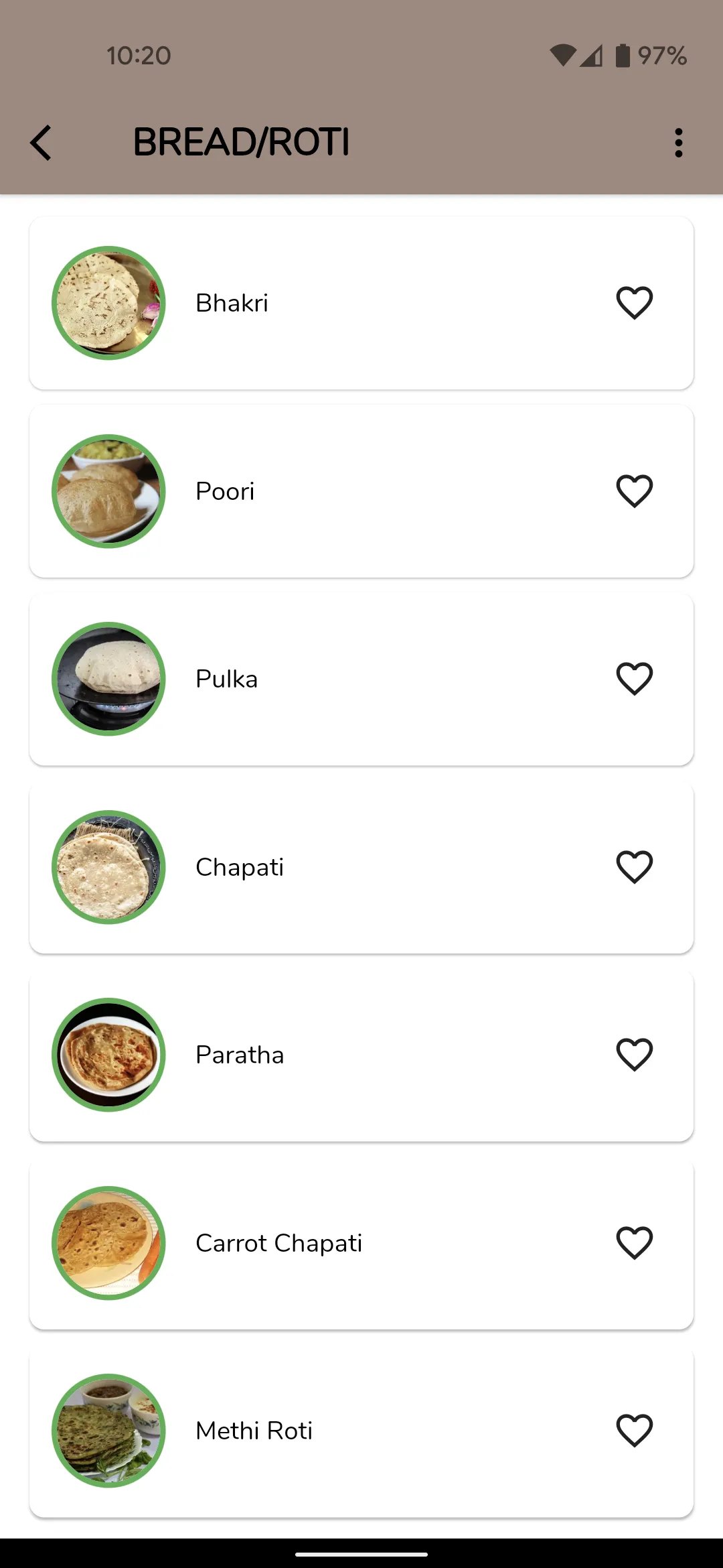 Indian Recipebook | Indus Appstore | Screenshot