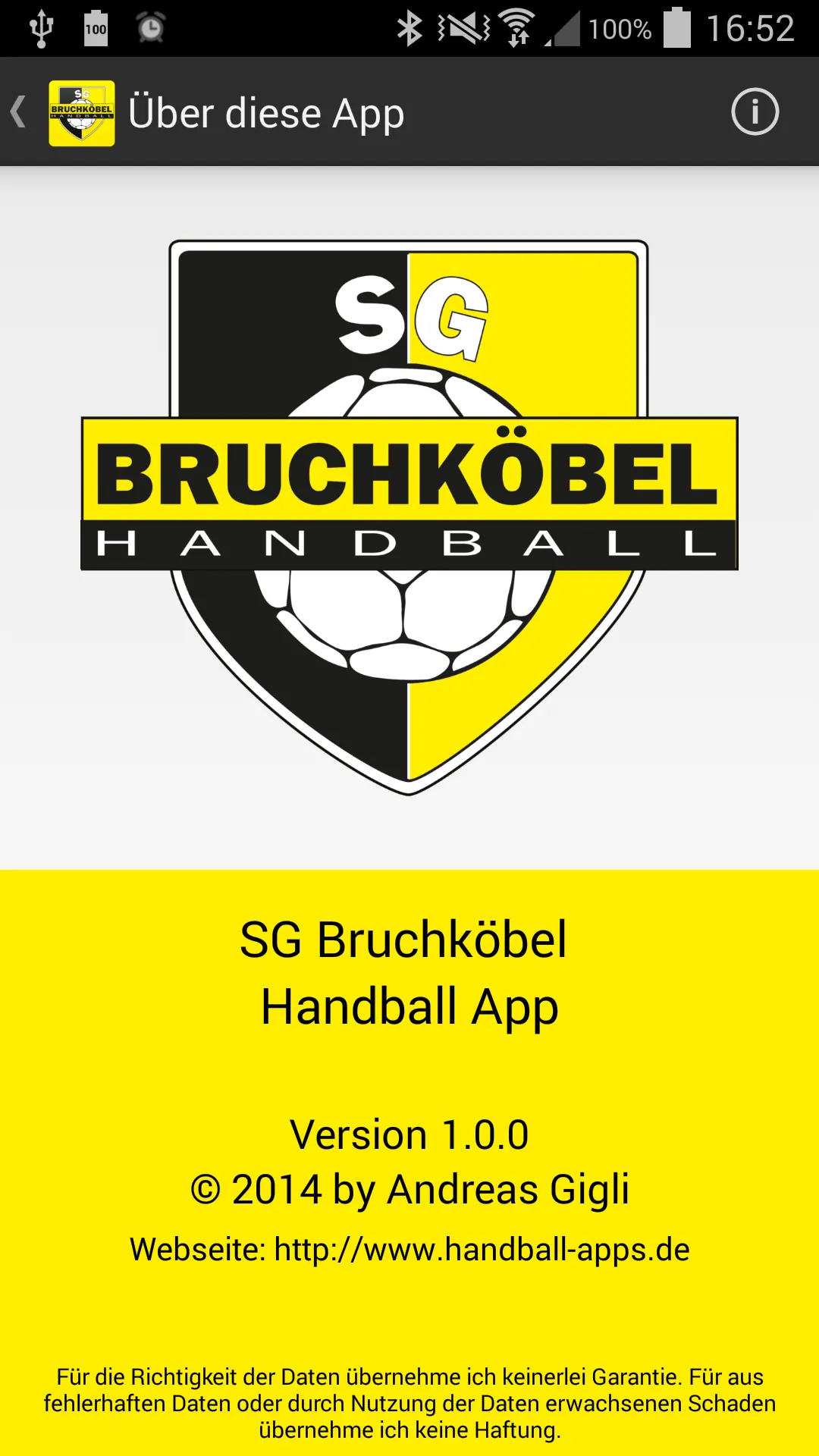 SG Bruchköbel Handball | Indus Appstore | Screenshot