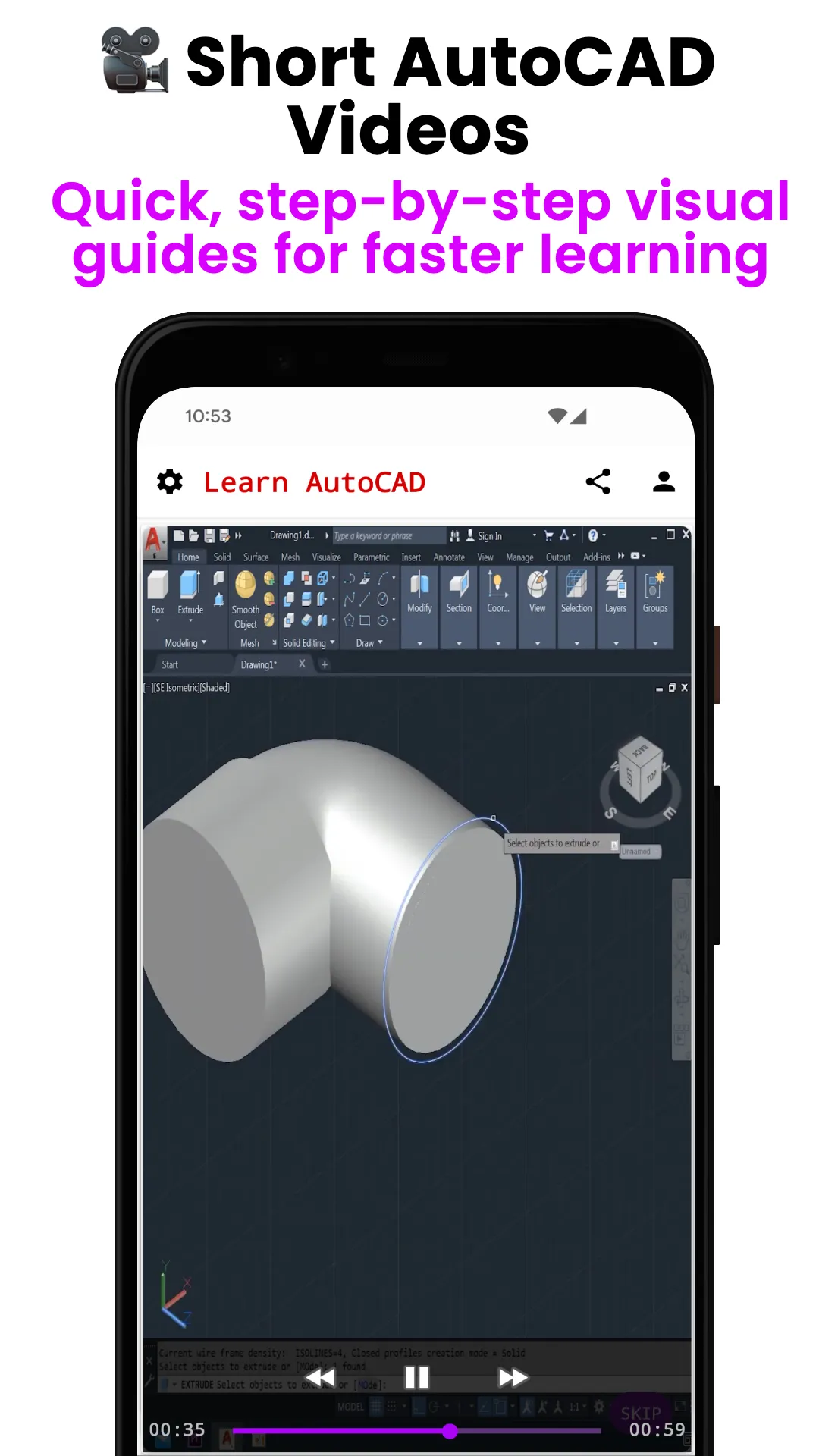 Learn AutoCAD Course: OFFLINE | Indus Appstore | Screenshot