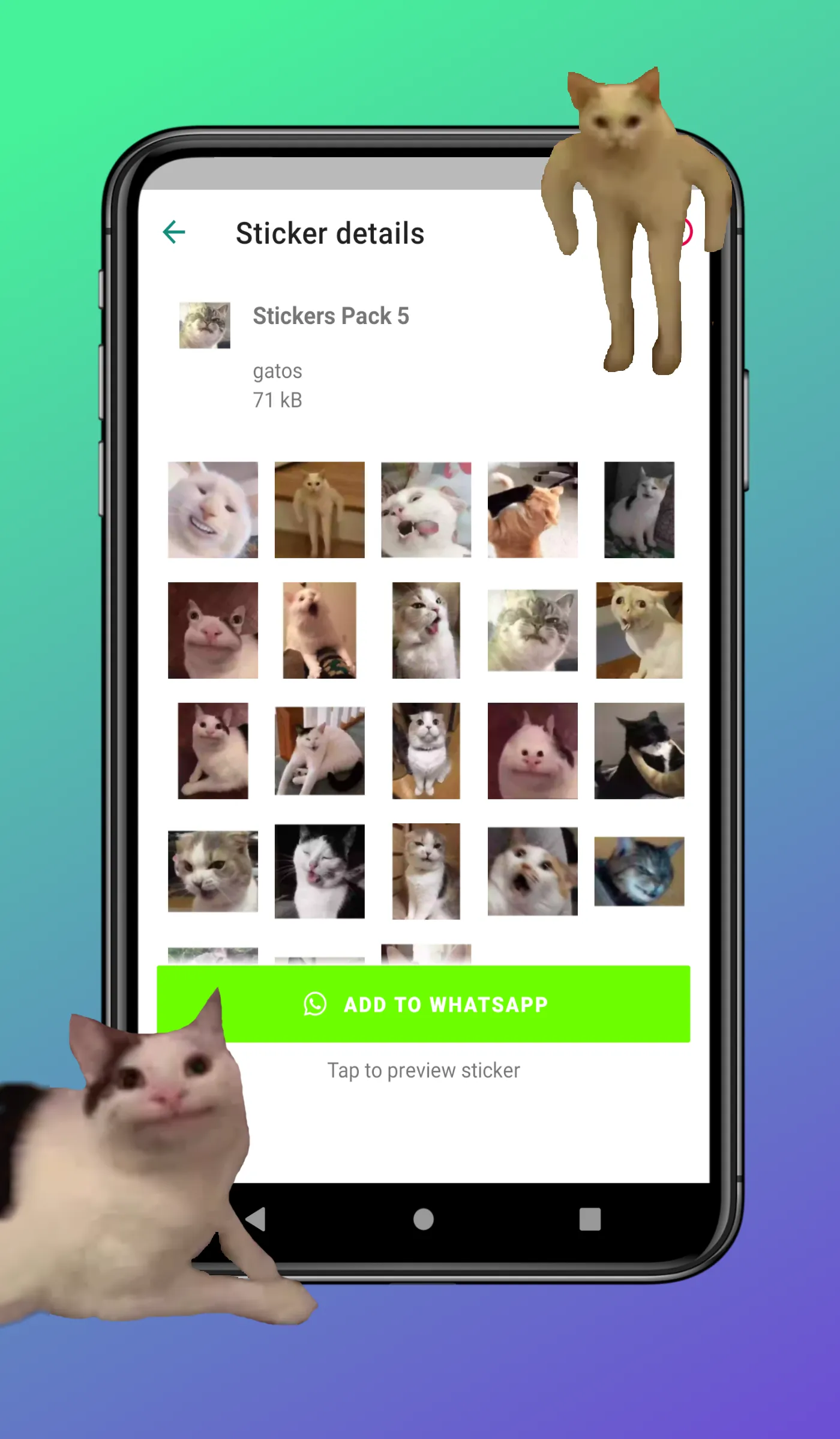 WAStickerApps Stickers Cats | Indus Appstore | Screenshot