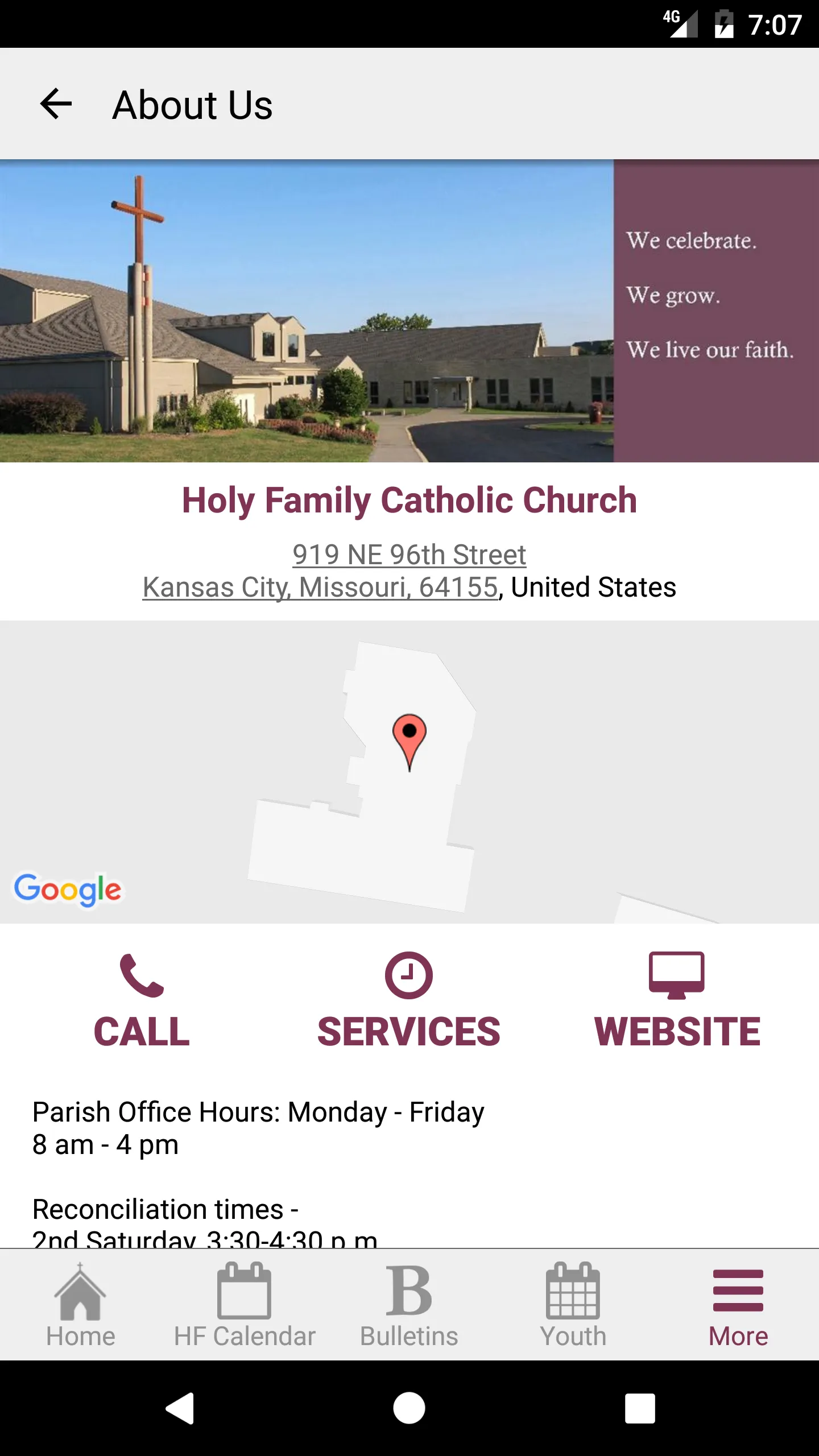 Holy Family Catholic Church | Indus Appstore | Screenshot