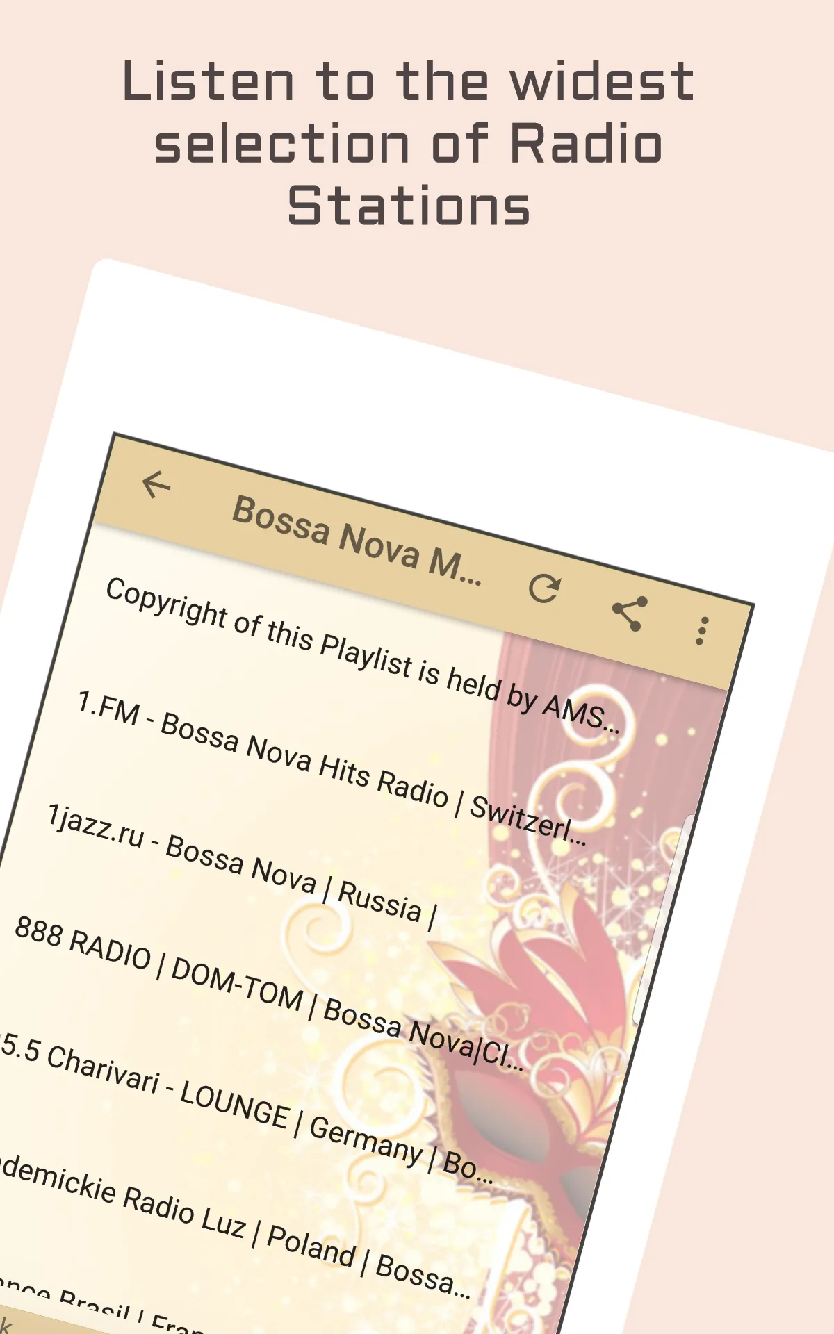 Bossa Nova Music Radio | Indus Appstore | Screenshot