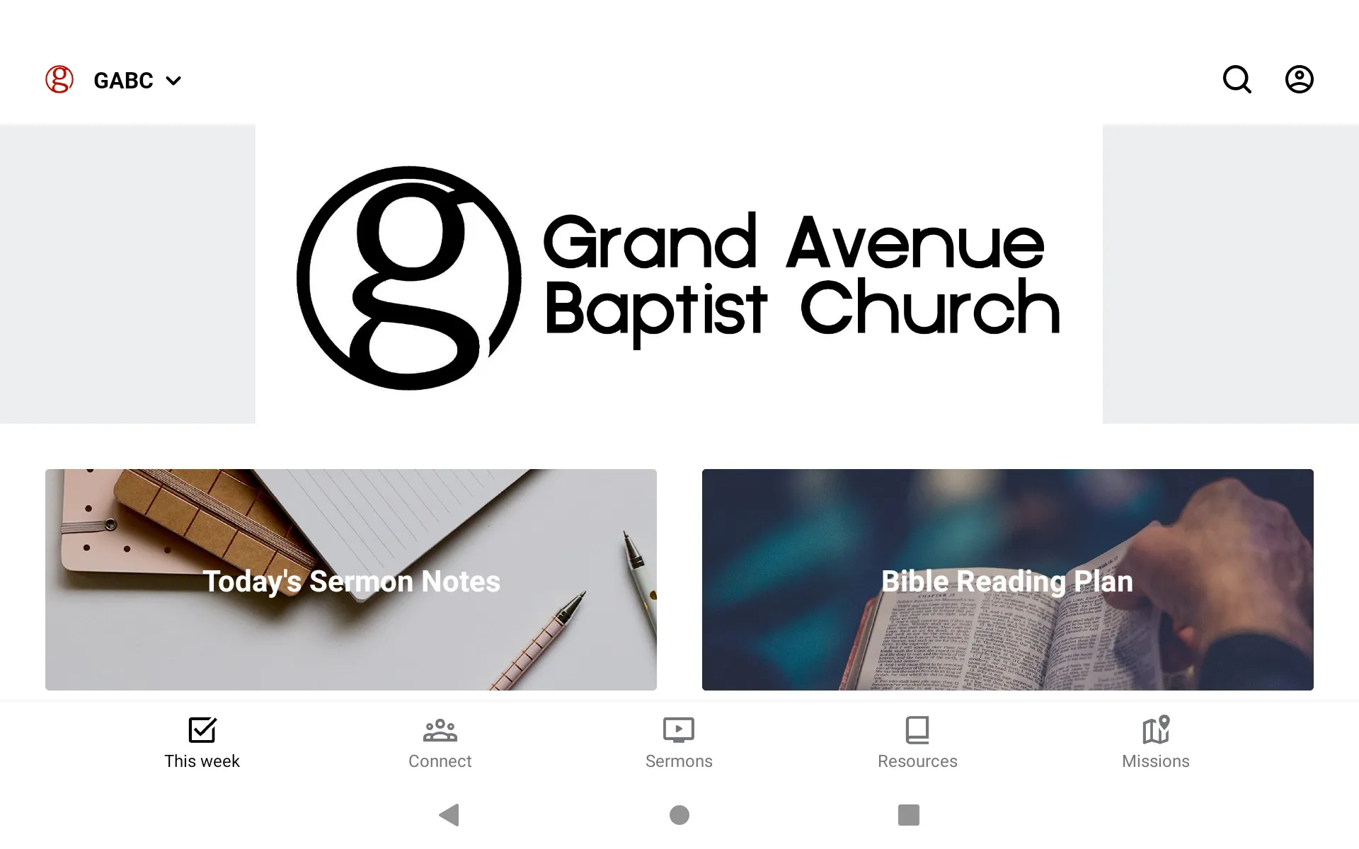 Grand Avenue Baptist Church | Indus Appstore | Screenshot