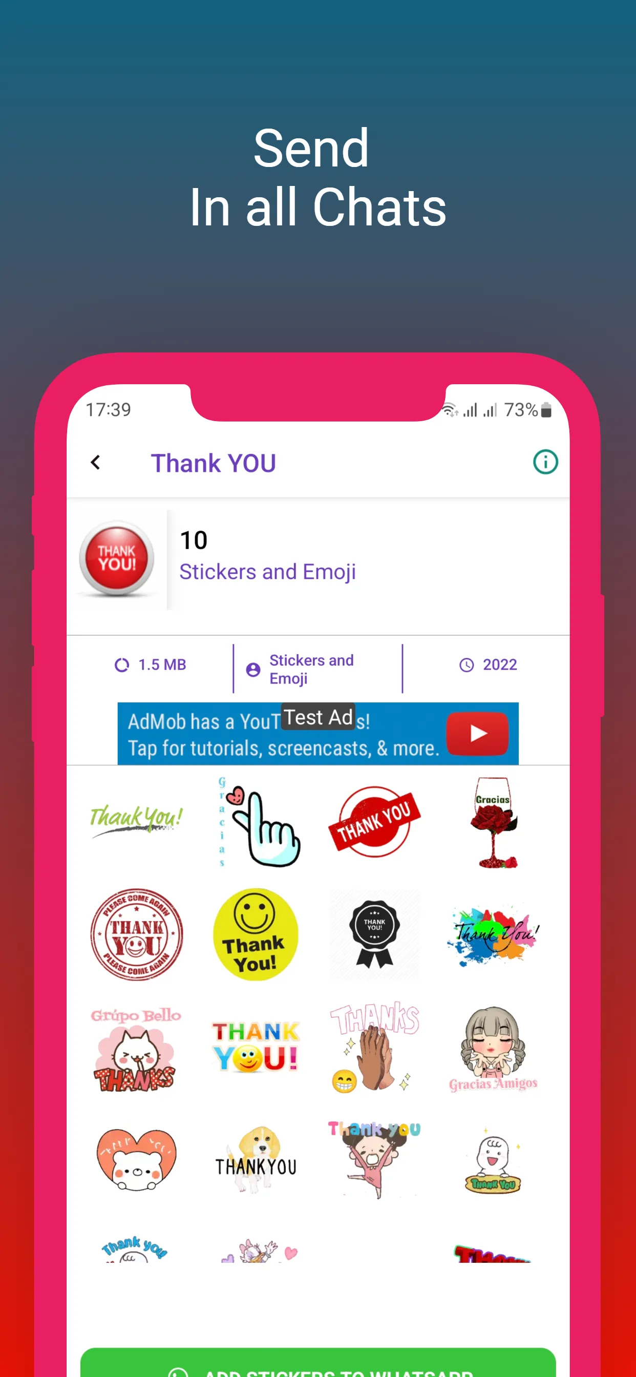 Thank You Stickers | Indus Appstore | Screenshot