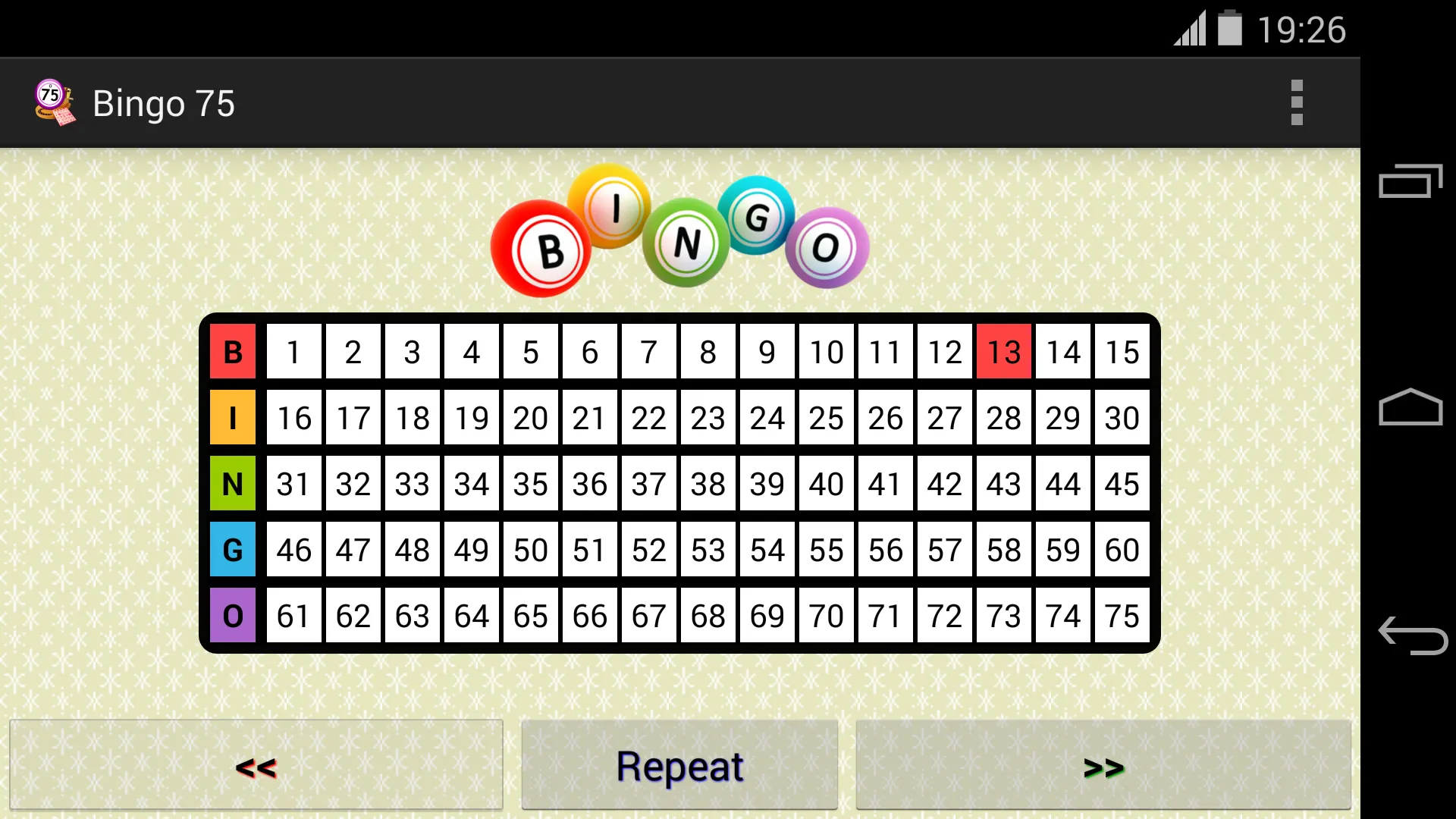 Bingo 75 | Indus Appstore | Screenshot