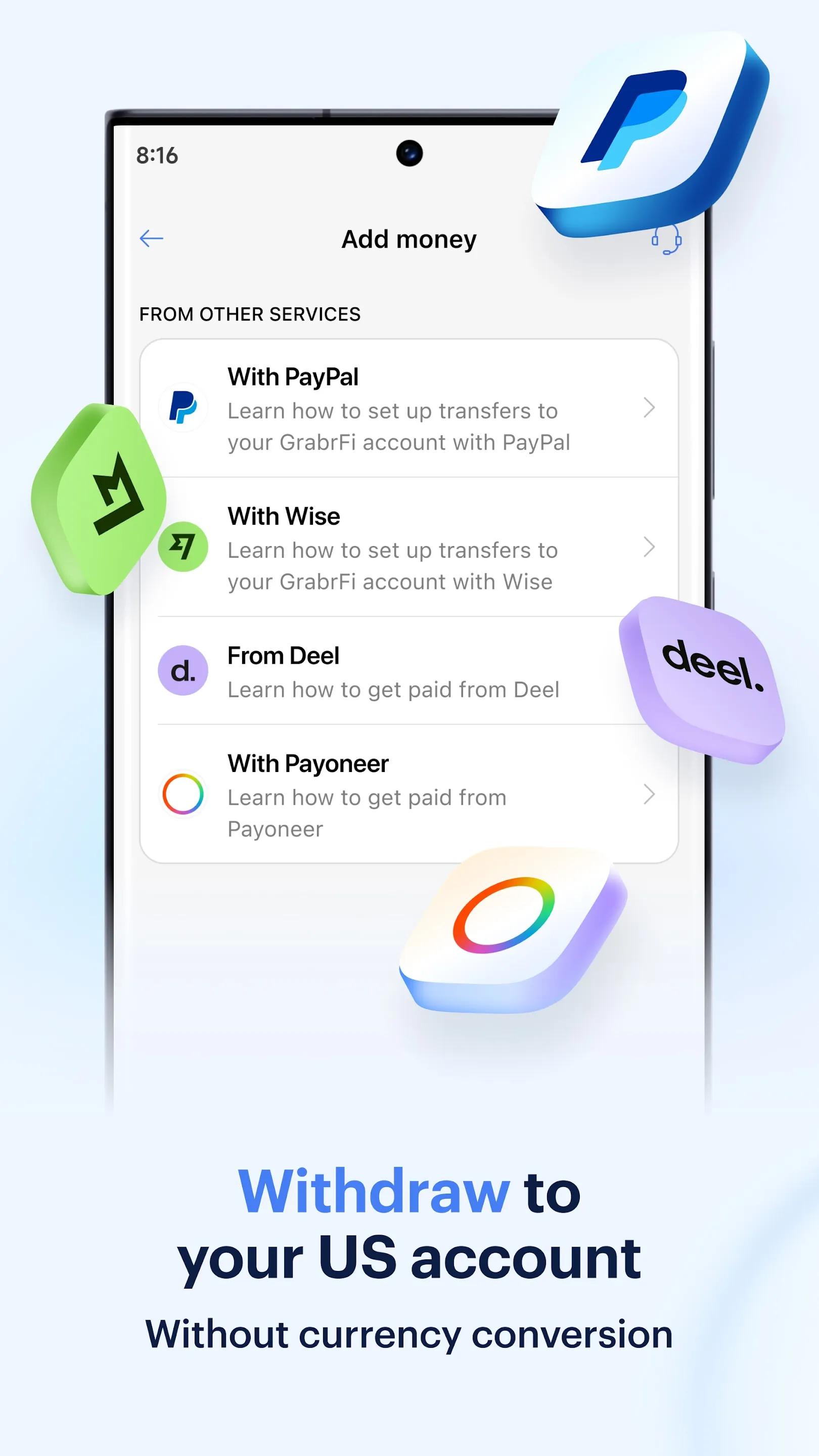 GrabrFi: Global USD Banking | Indus Appstore | Screenshot