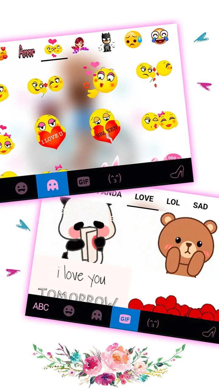 Floral Bicycle Girl2 Keyboard  | Indus Appstore | Screenshot