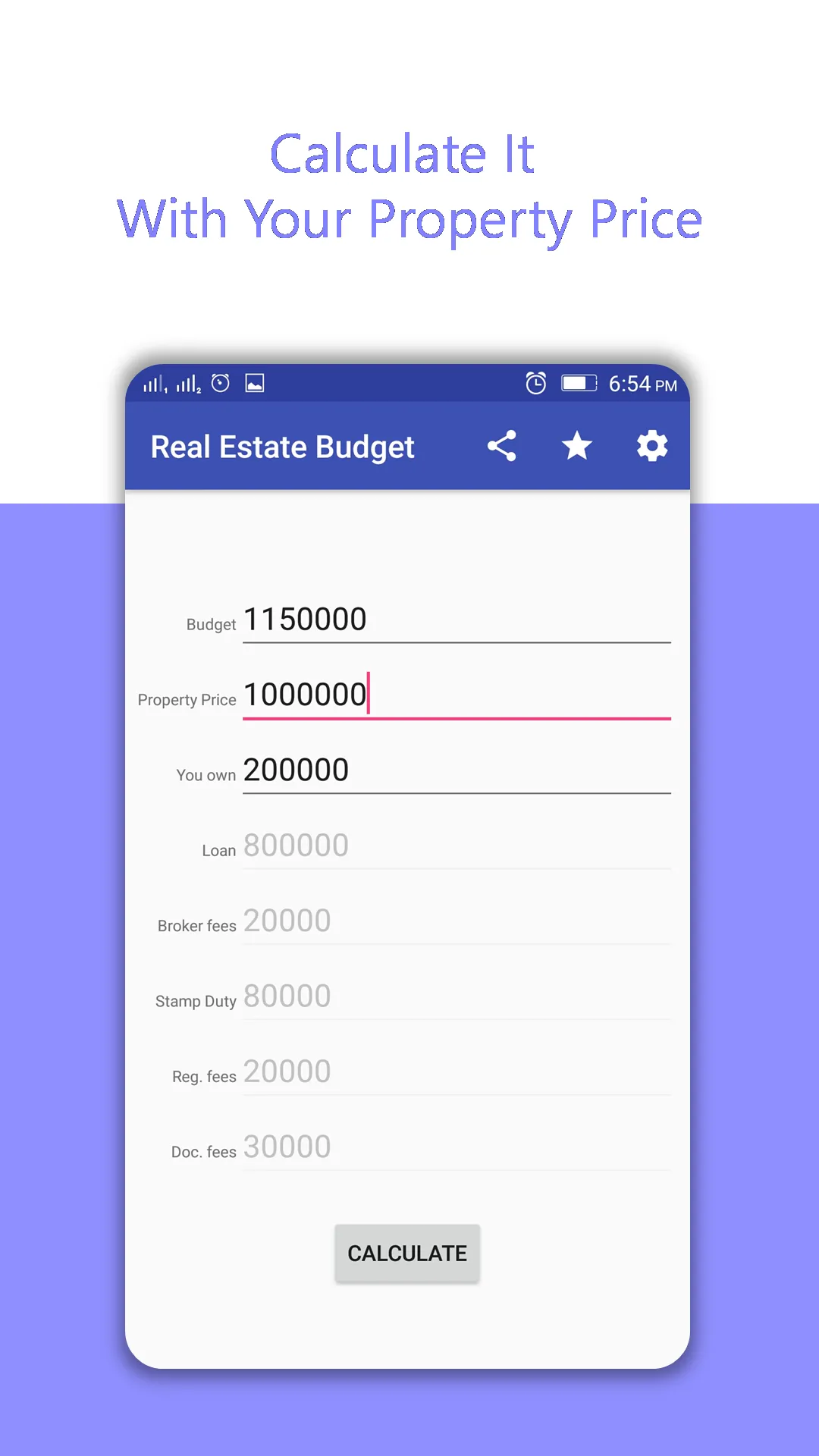 Real Estate Budget | Indus Appstore | Screenshot