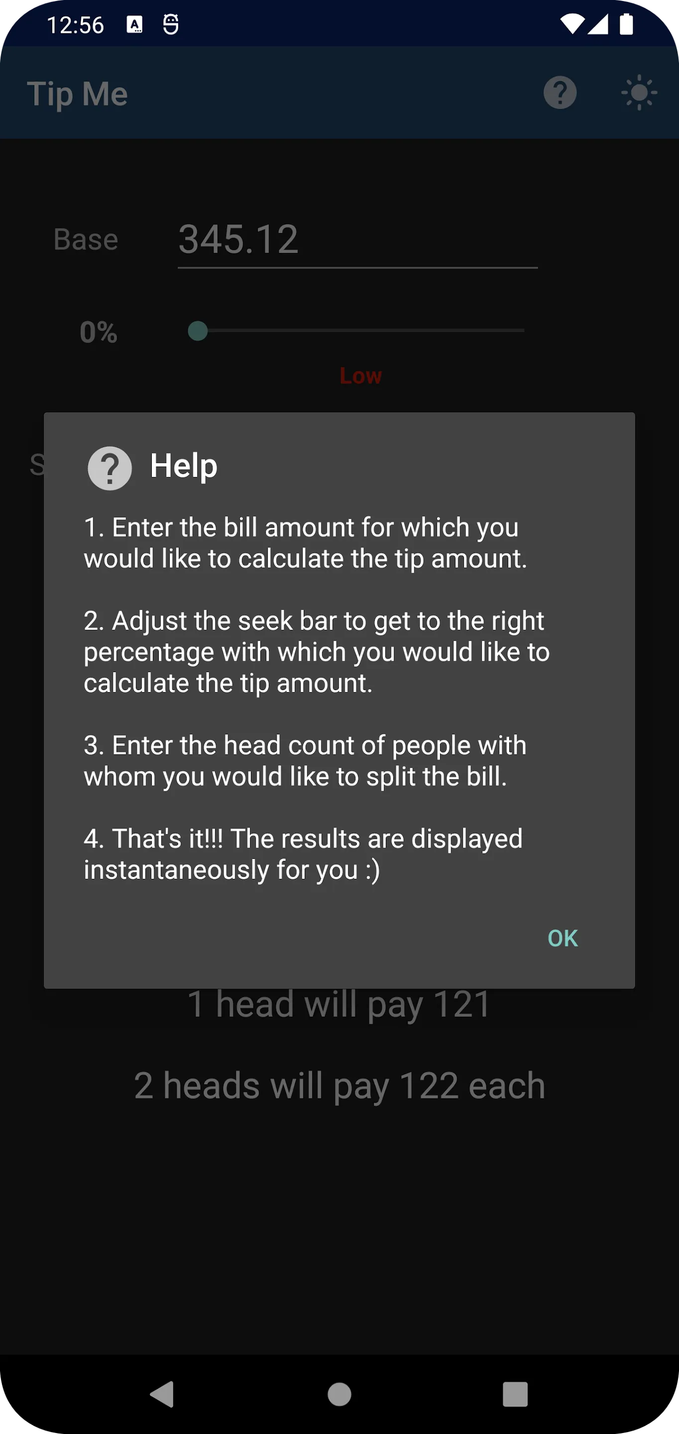 Tip Me: Simple Tip Calculator | Indus Appstore | Screenshot