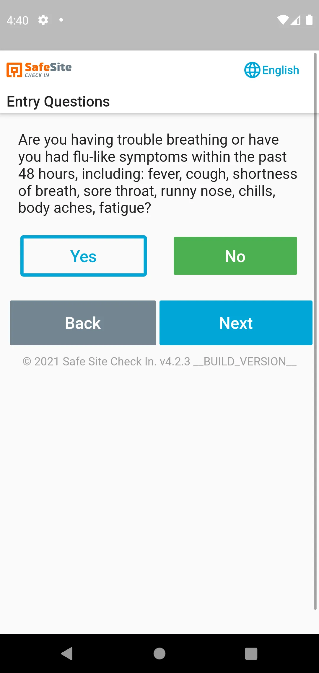 Safe Site Check In | Indus Appstore | Screenshot