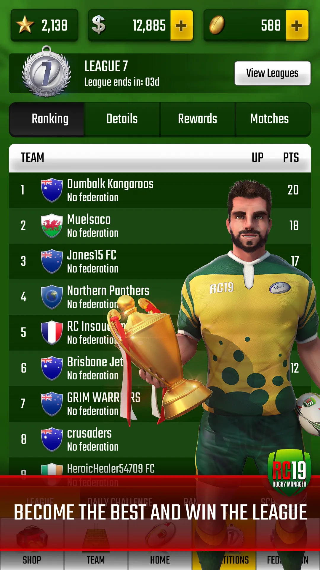 Rugby Champions 19 | Indus Appstore | Screenshot