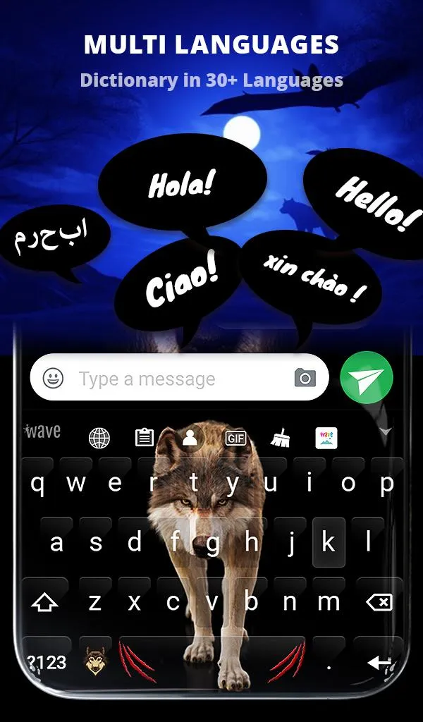 Lone Wolf Wallpaper + Keyboard | Indus Appstore | Screenshot