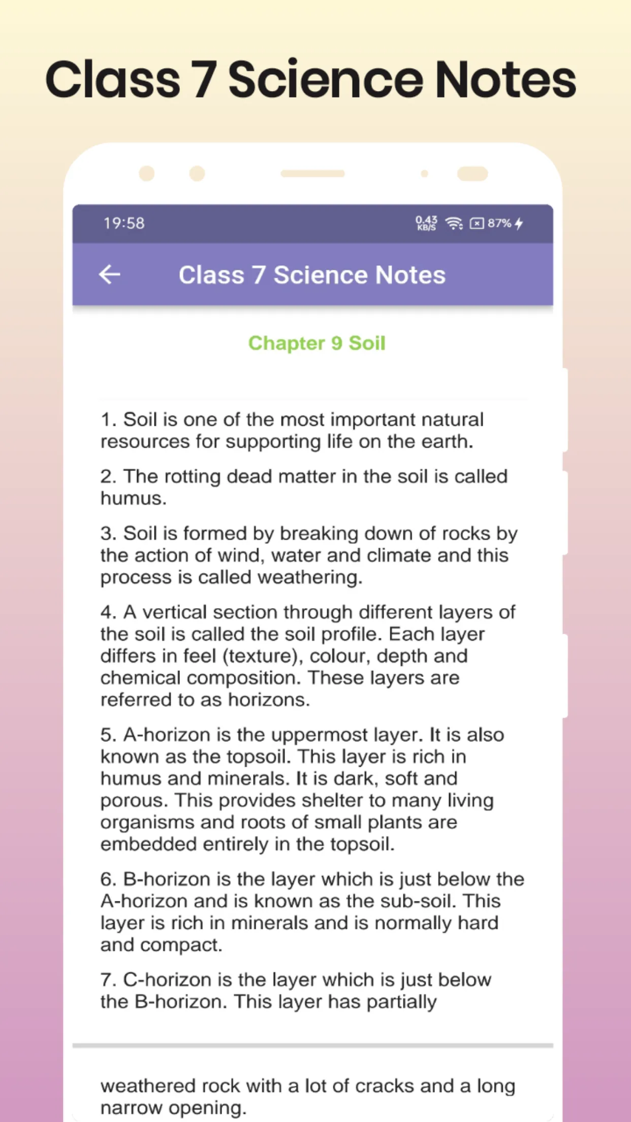 Class 7 Science Notes | Indus Appstore | Screenshot