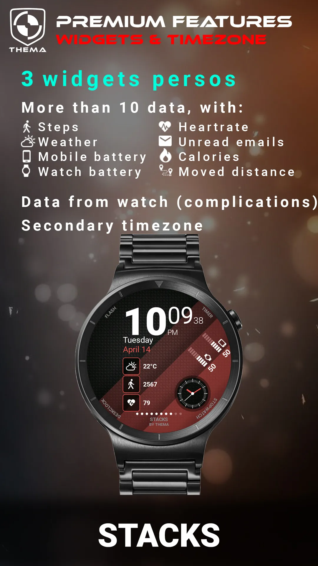 Stacks Watch Face | Indus Appstore | Screenshot