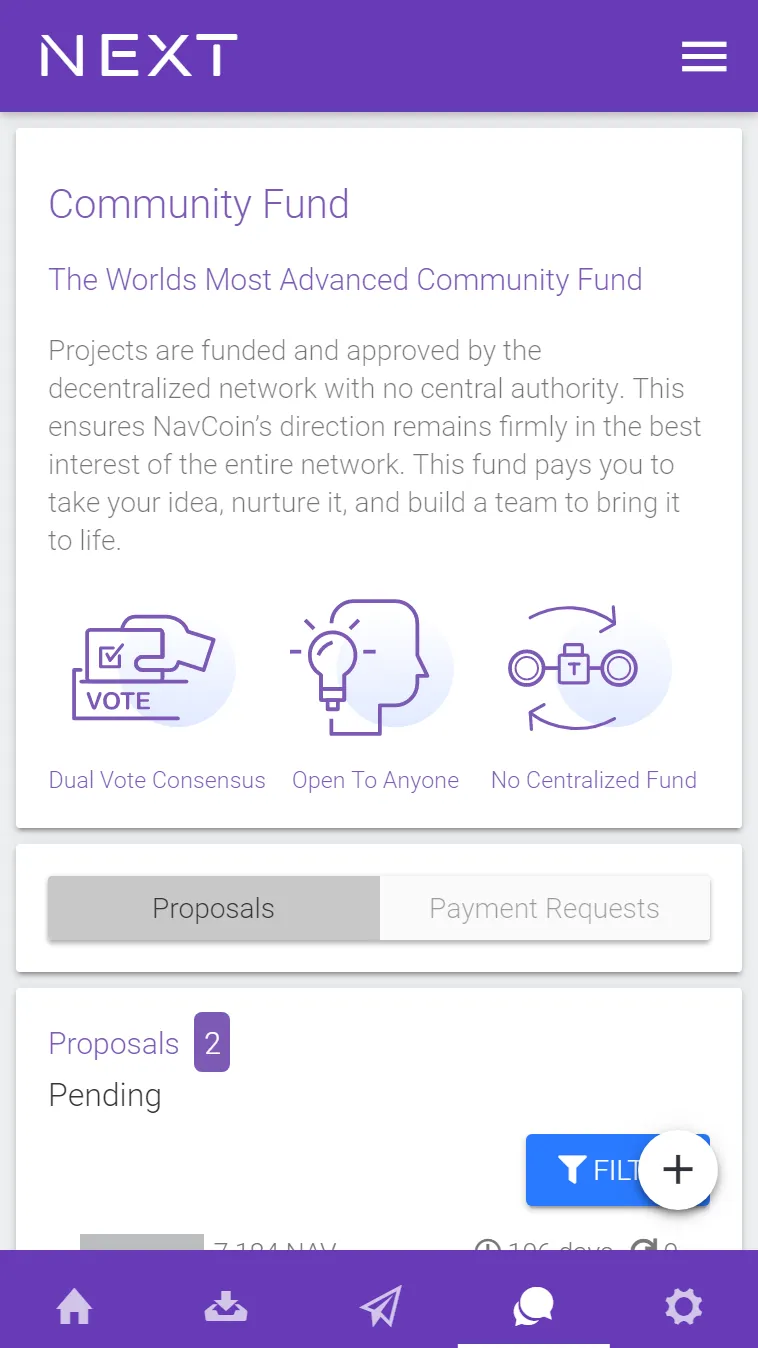 Navcoin NEXT Wallet | Indus Appstore | Screenshot