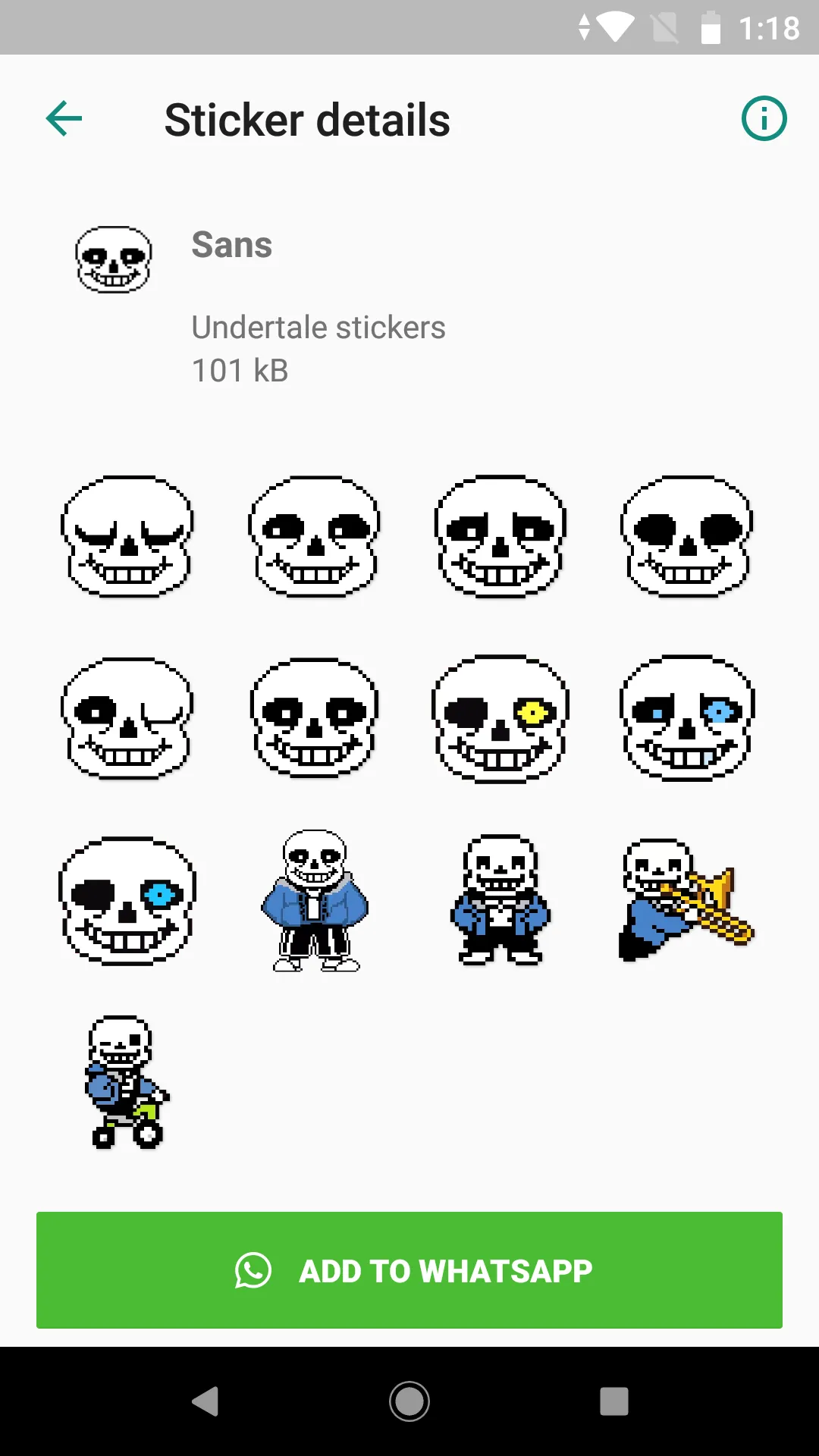 UNDERTALE WhatsApp Stickers | Indus Appstore | Screenshot